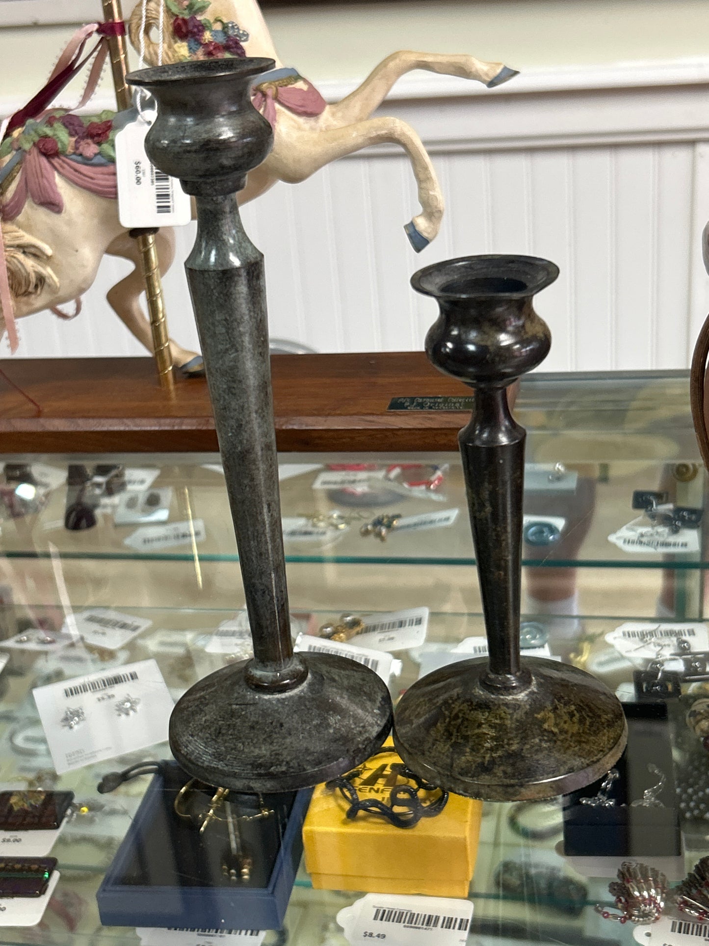 Vintage Pair of Candlesticks Holders (different colors)