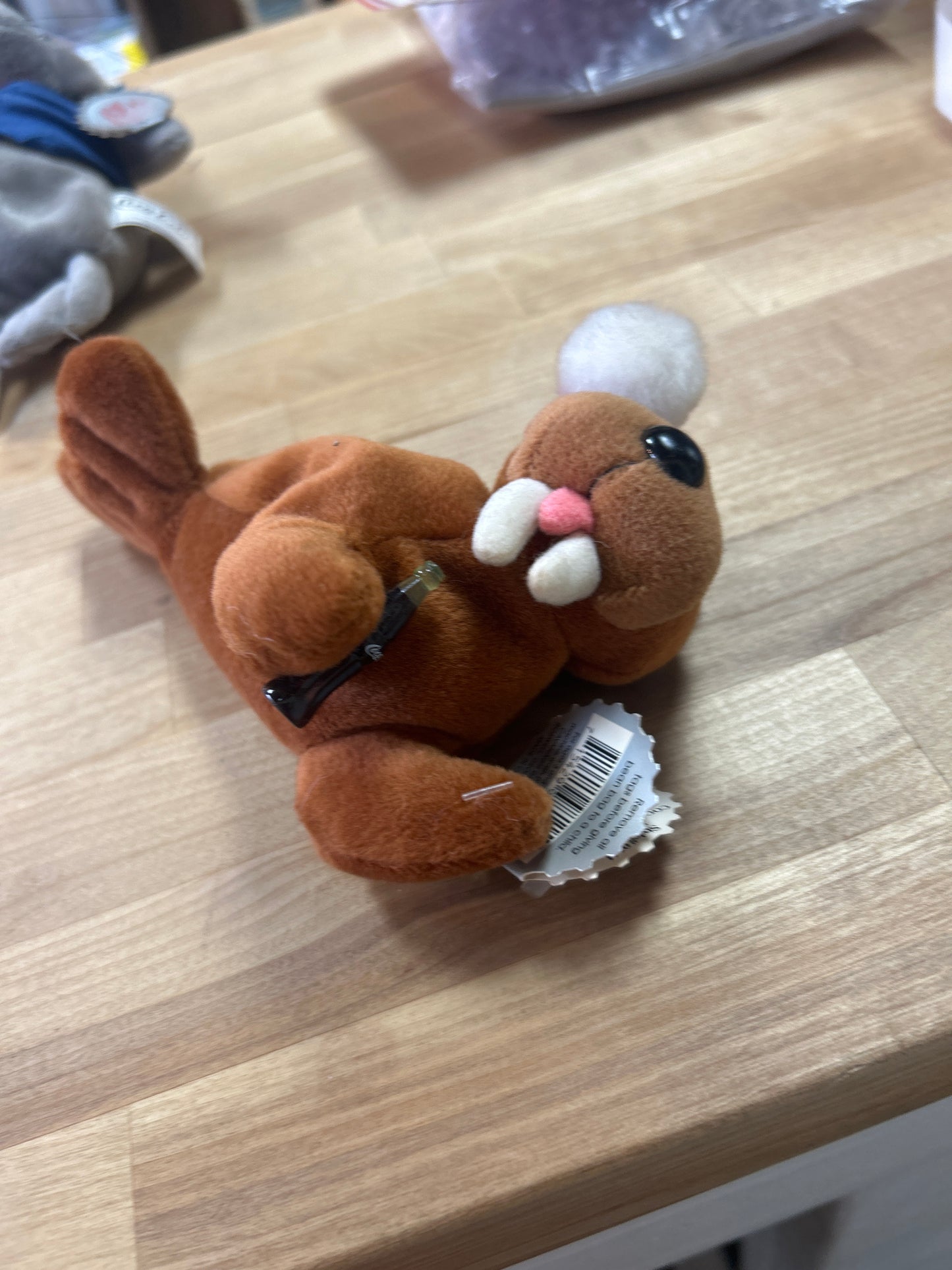Coca-Cola Coke plush walrus in snowflake Night Cap 1998