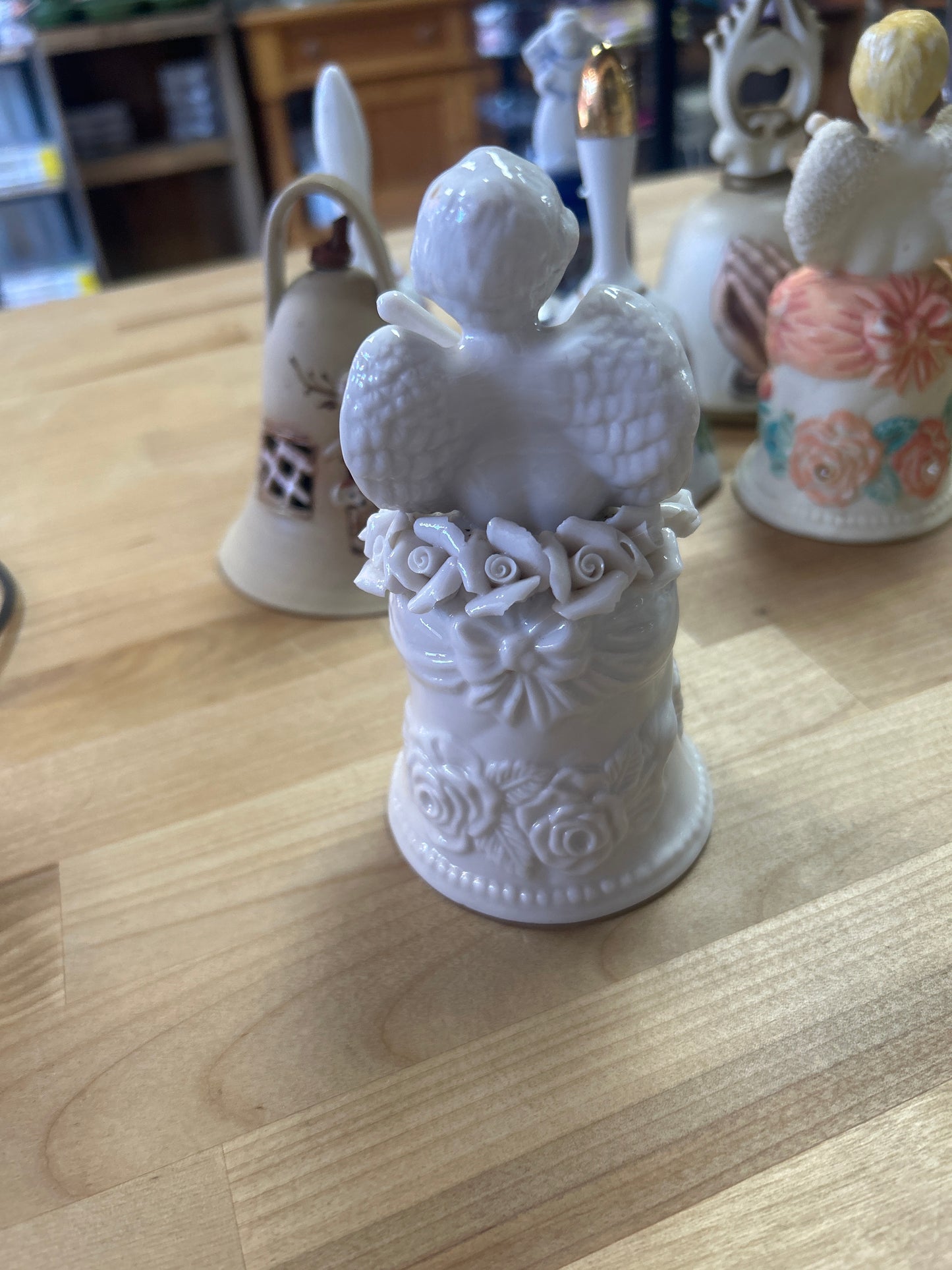 Vintage Flowered Angel Bell (0804)
