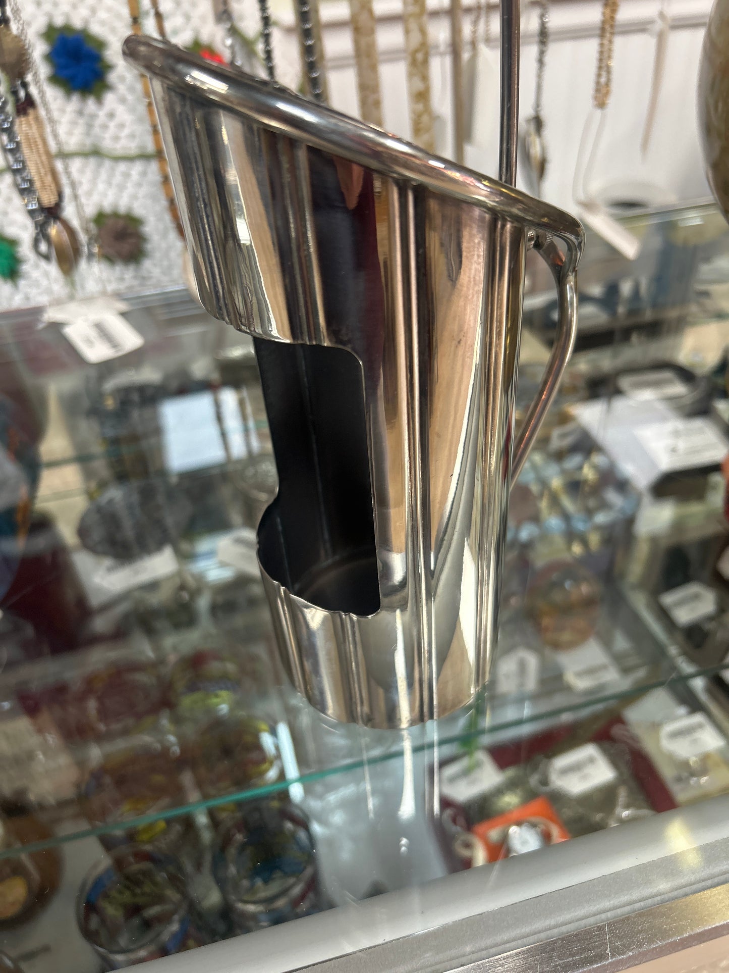 Vintage Silver Plated Wine Caddy, bottle holder with neck clamp