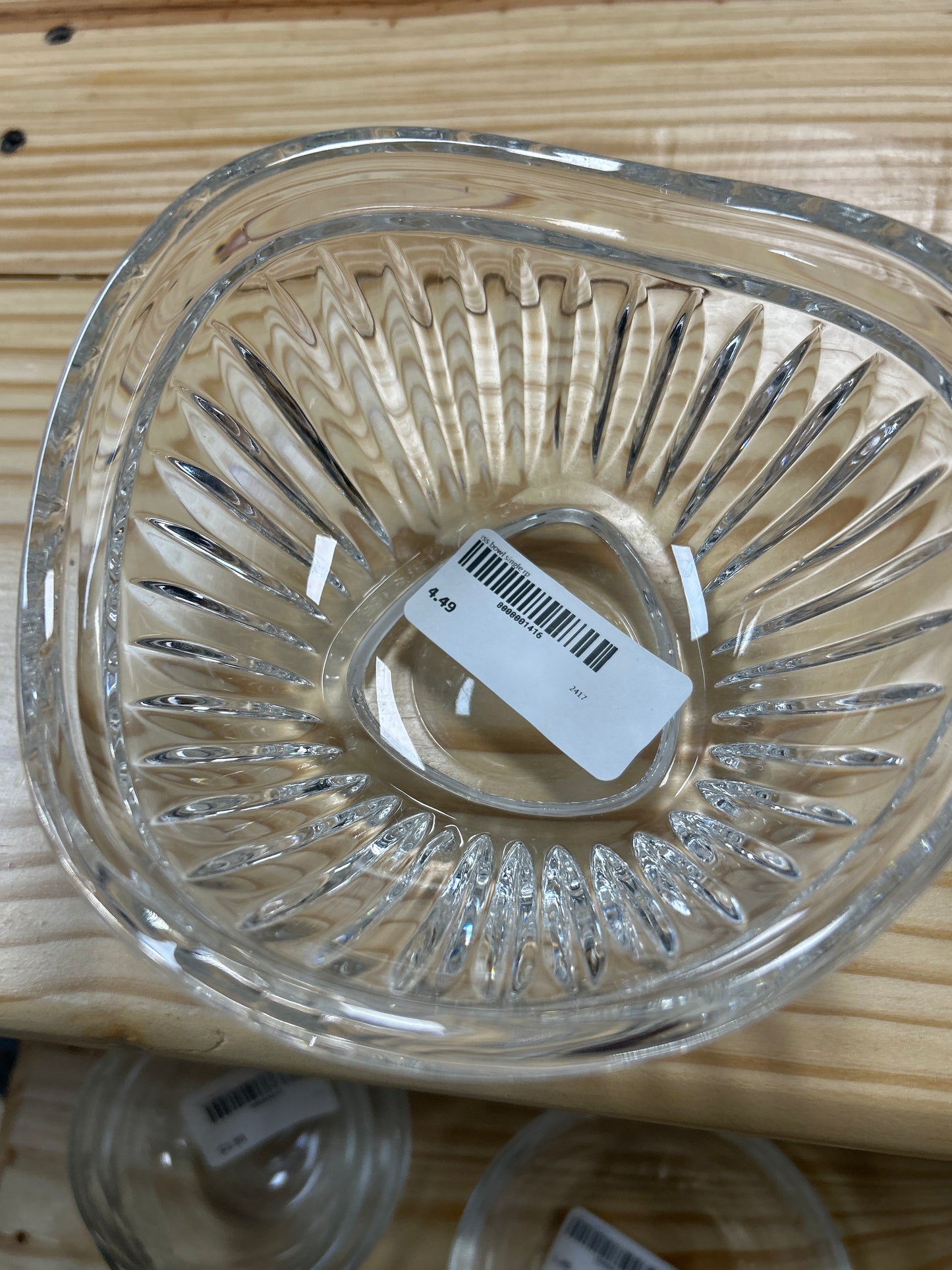 Glass bowl single nice rim shape