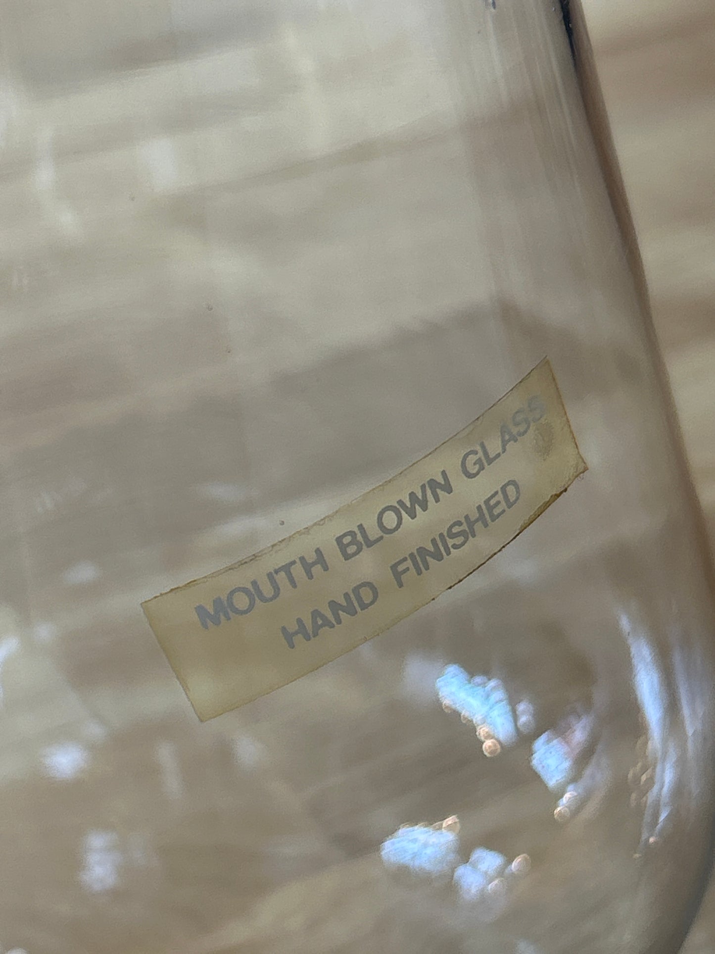 Vintage Hurricane Lamp Solid Brass and blown glass.