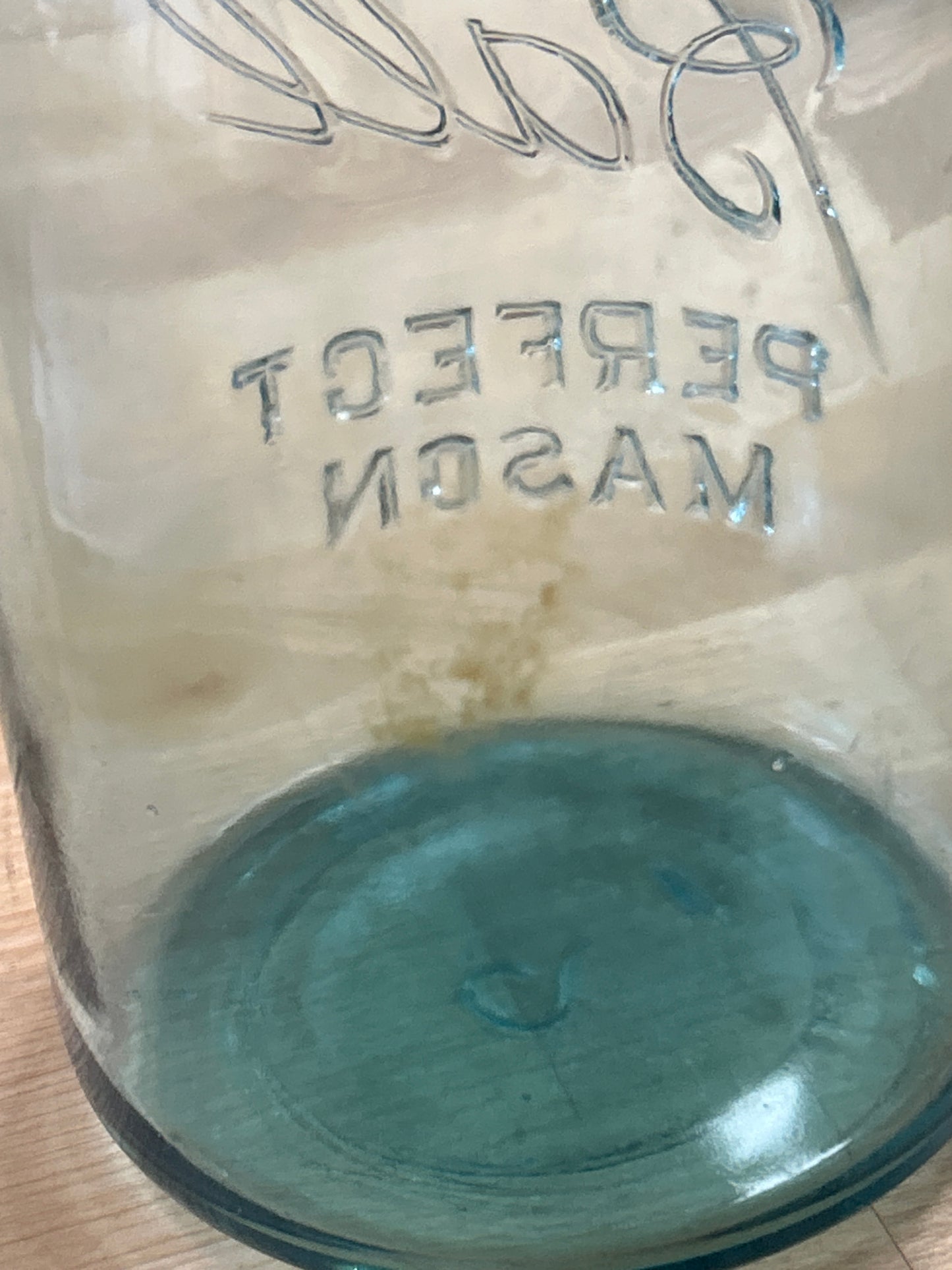 Ball Perfect Mason Jar Aqua Blue w/ Lid #9