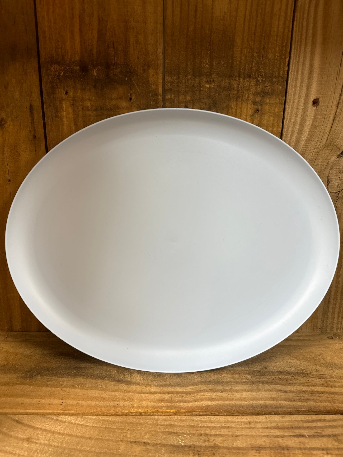 15” Oval Plate Plastic Freezer & Microwave Safe Top Rack Dishwasher Safe
