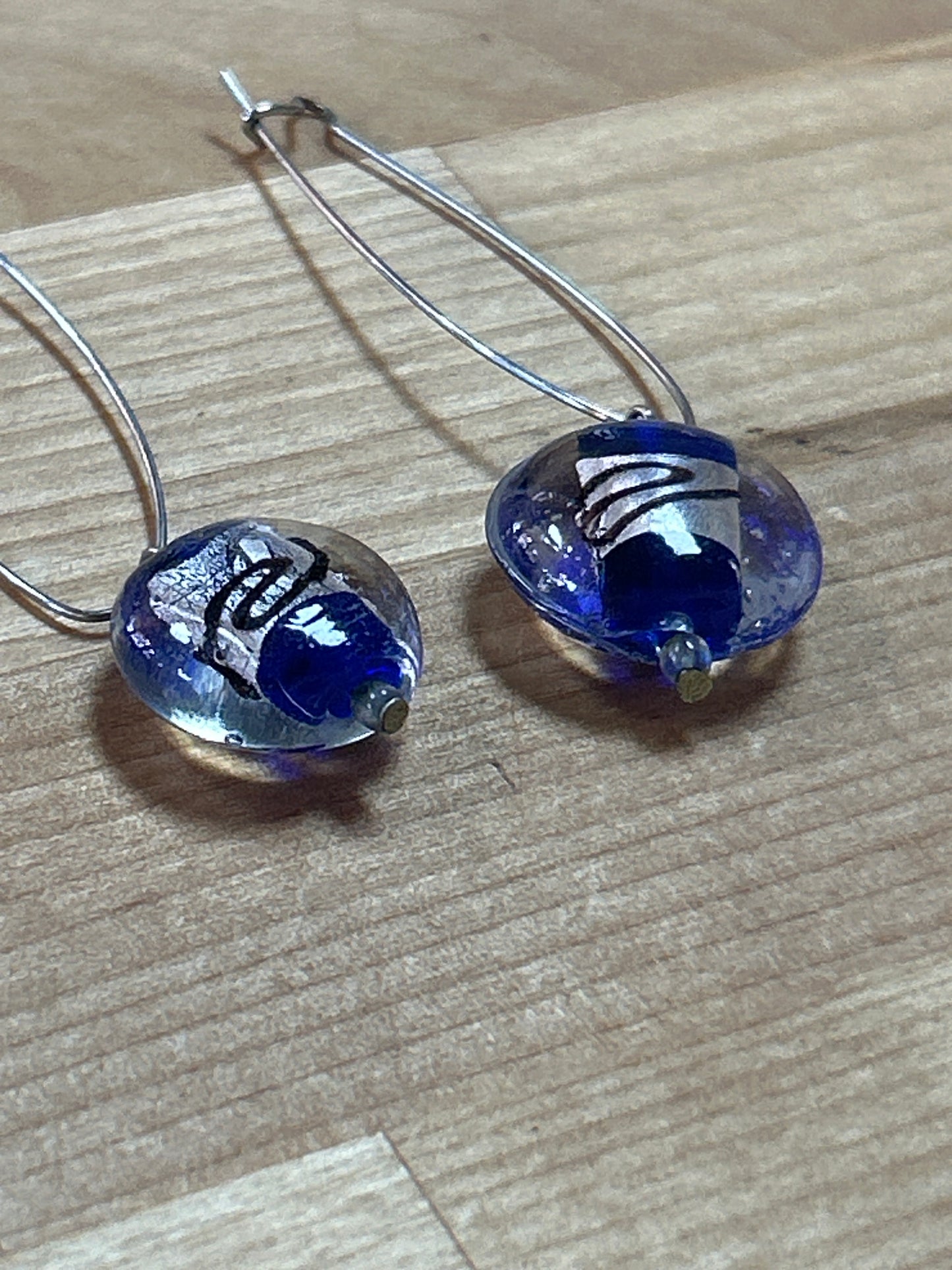 Blue glass Earrings