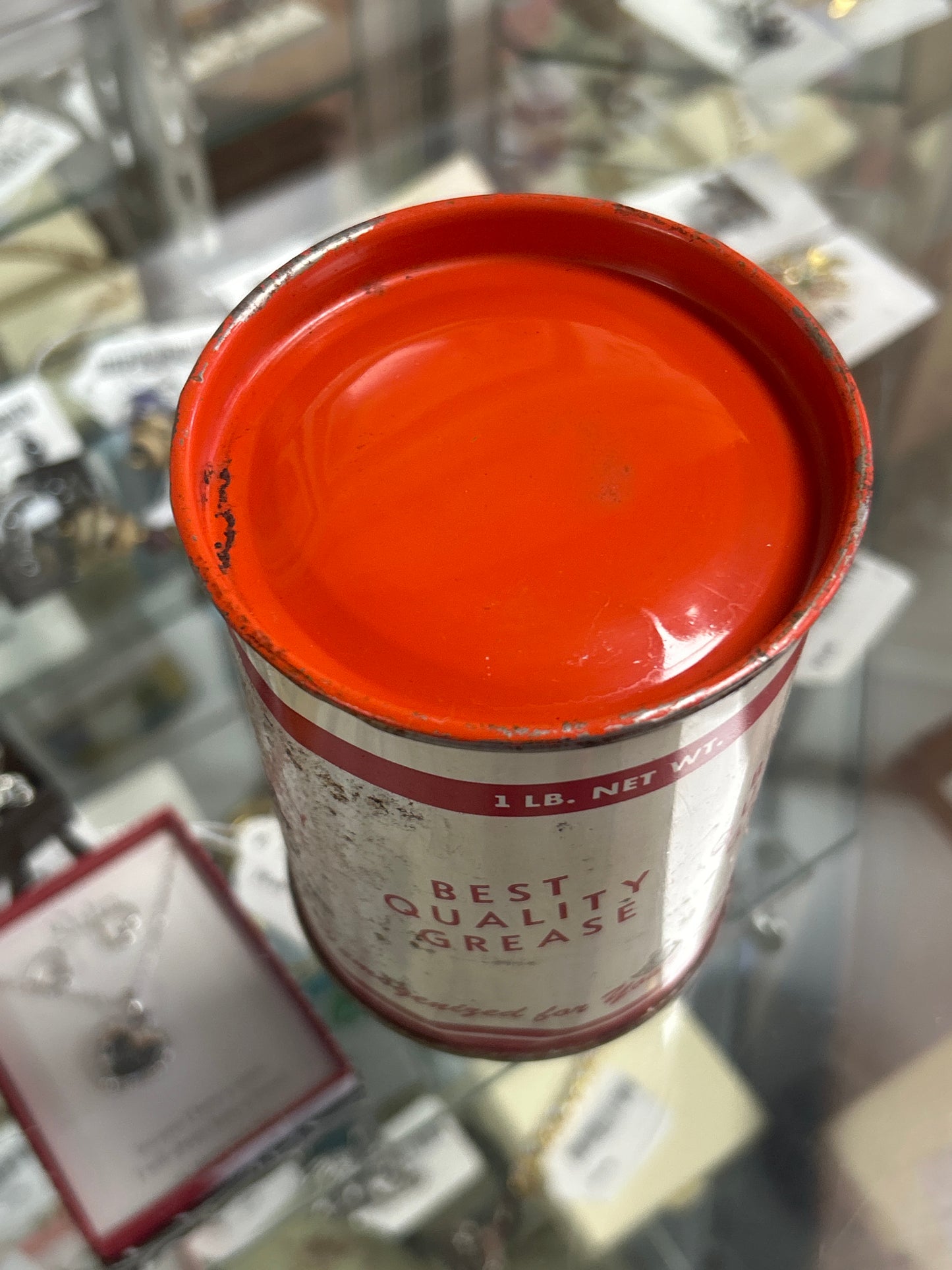 Vintage tin can of "Best Quality Grease” 1lbs full