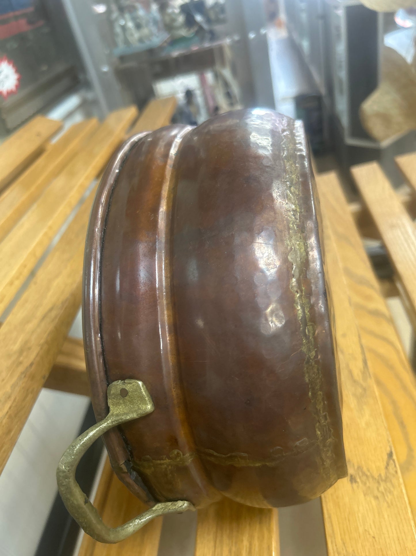 Antique Copper Bowl (repaired on handle)