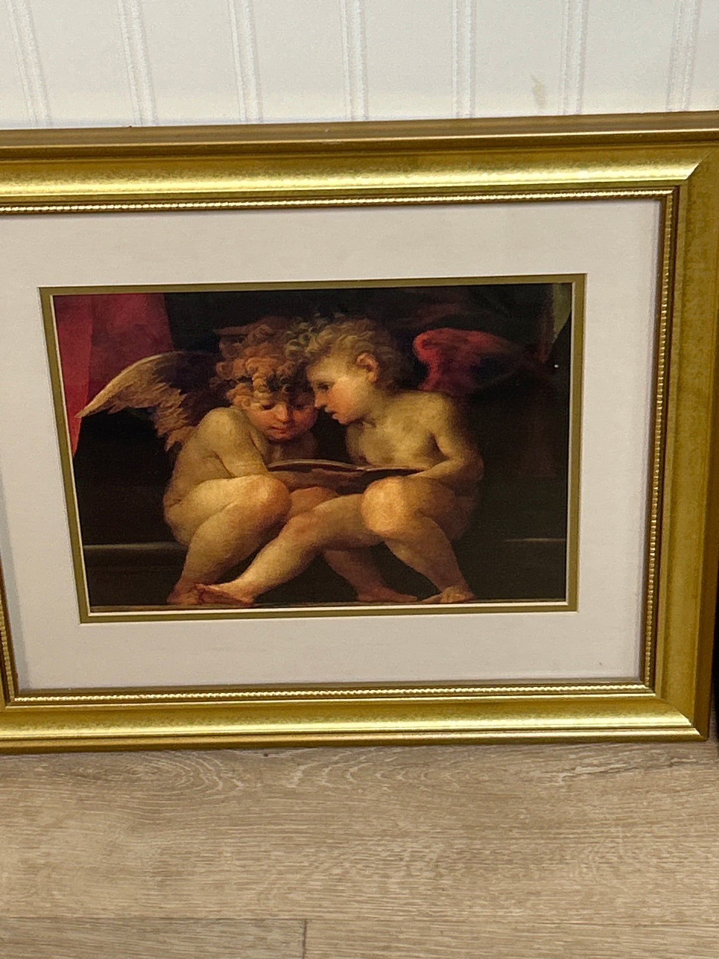 Framed and matted angel art #1