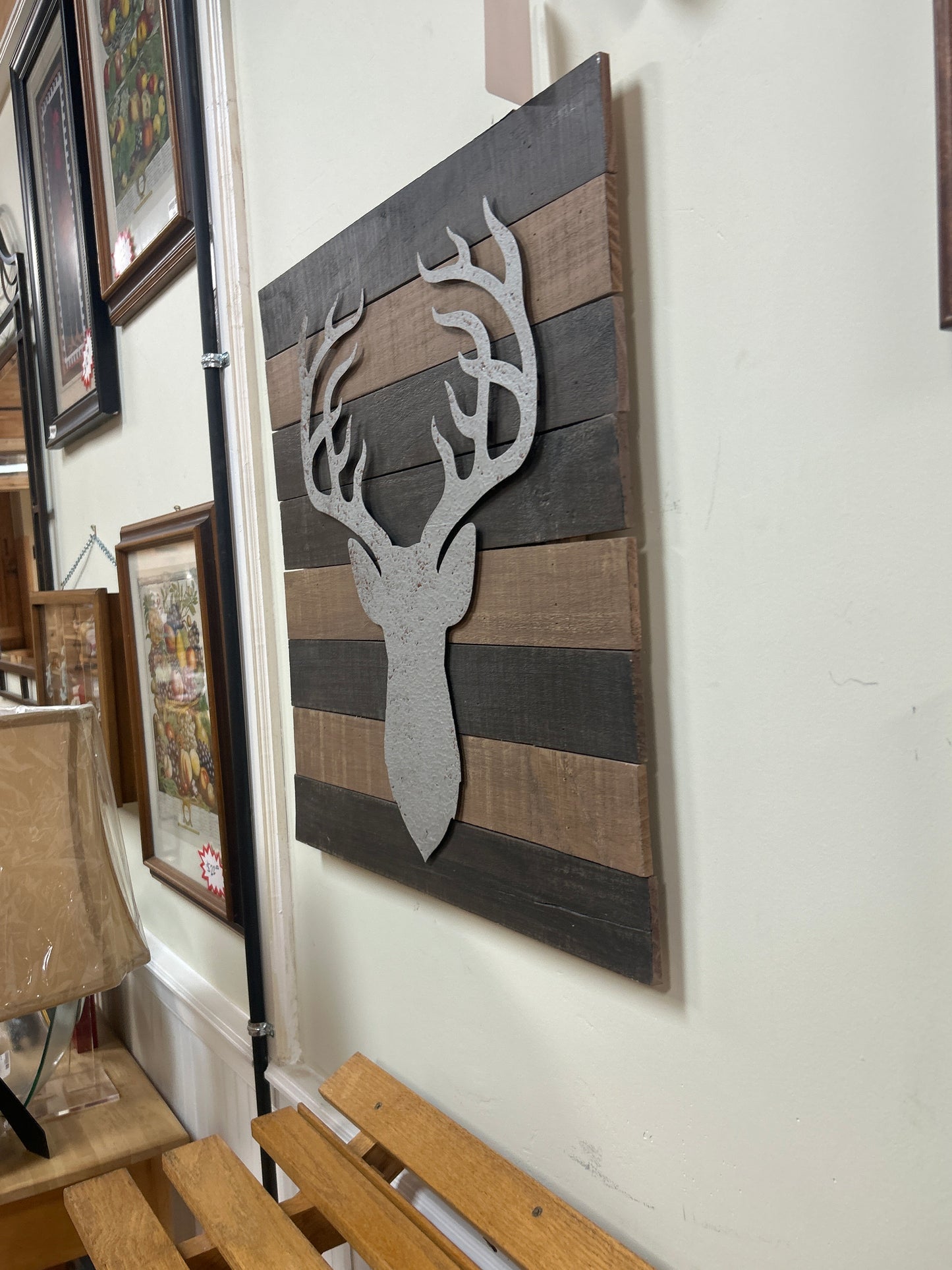 Rustic Buck Artwork 24” x 24”