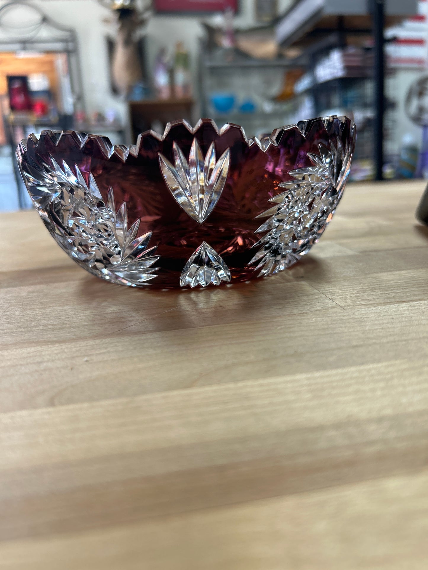 Vintage German H&K Hand Cut Crystal Bowl