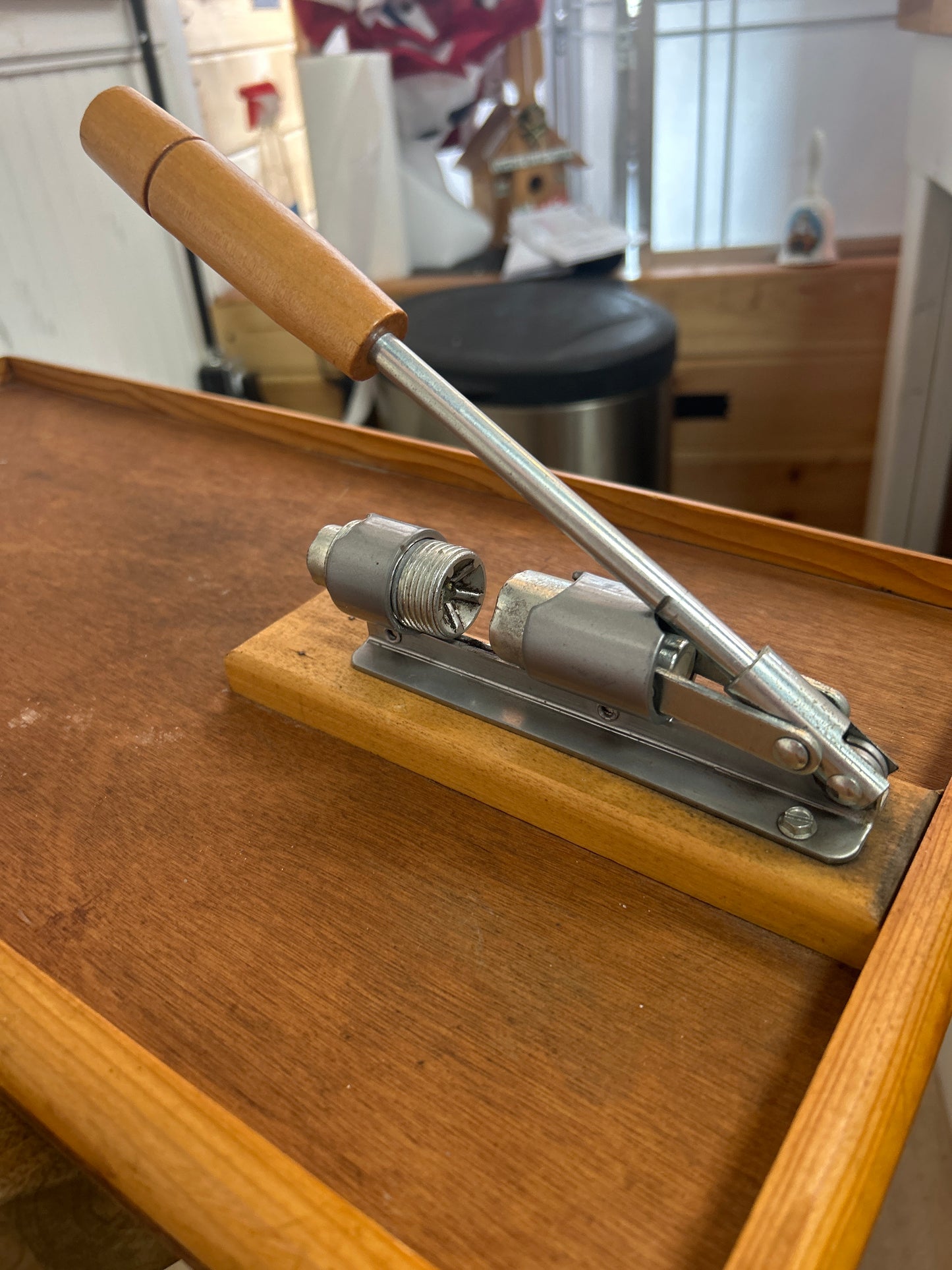 Vintage Nut Cracker Mounted on Tray