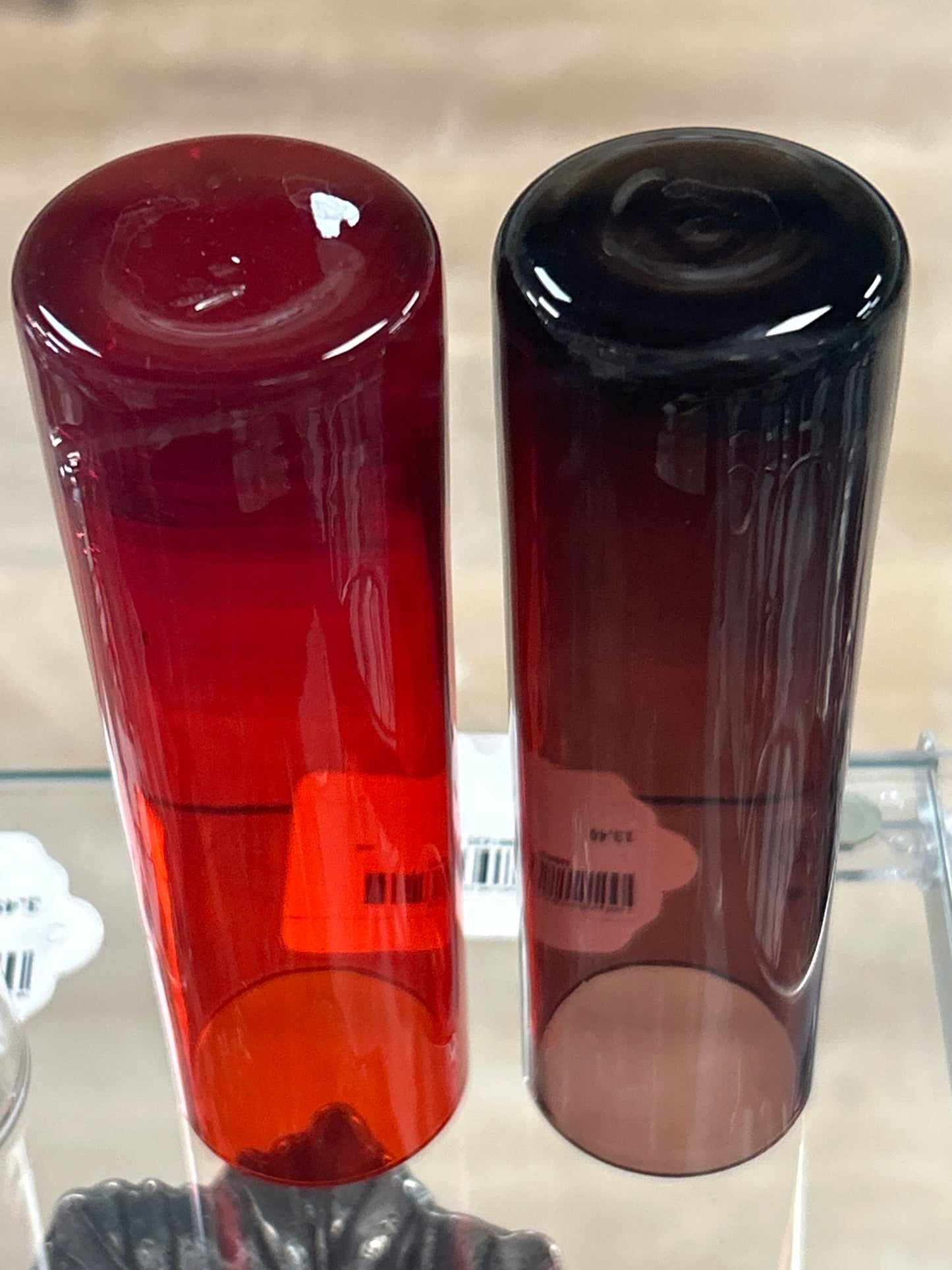 Red and purple shot glass set