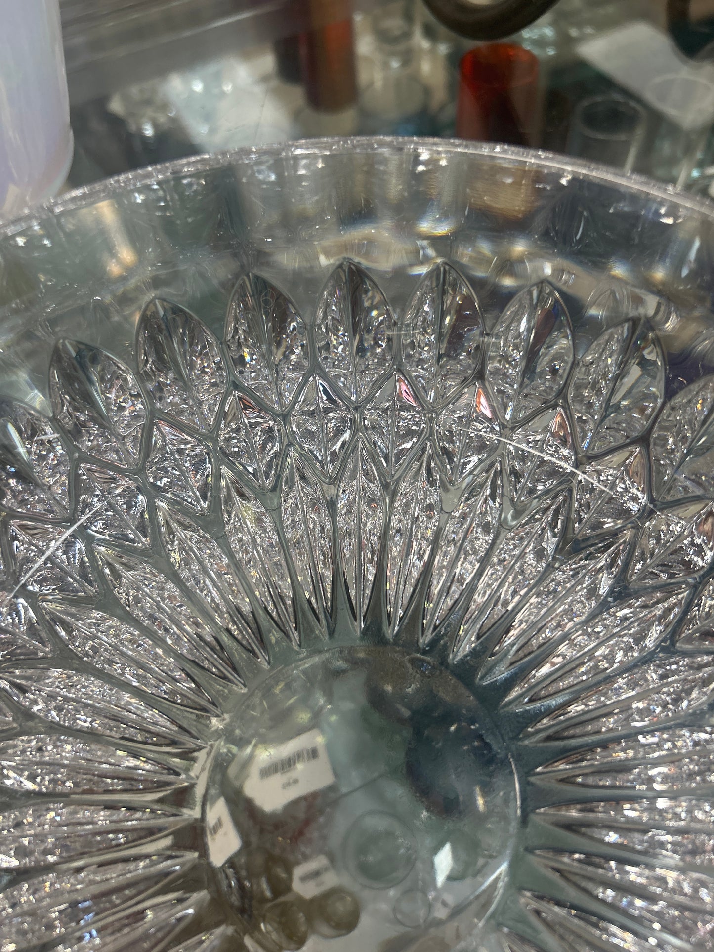 Gorham Althea Fine Full Lead Crystal Centerpiece Fruit Bowl Lg 8" Vtg W Germany