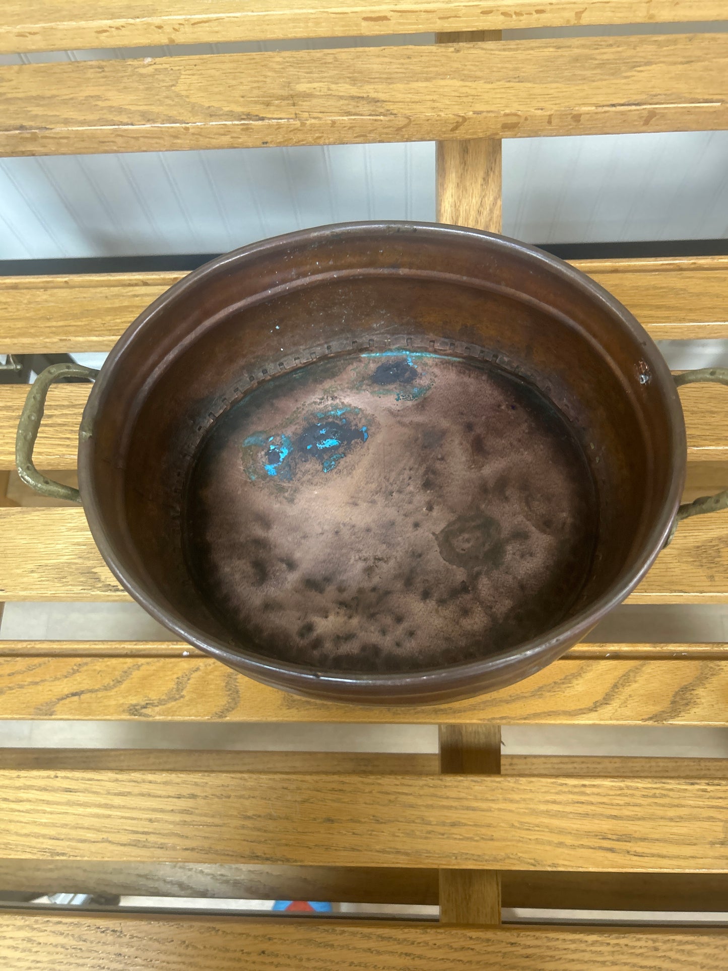 Antique Copper Bowl (repaired on handle)
