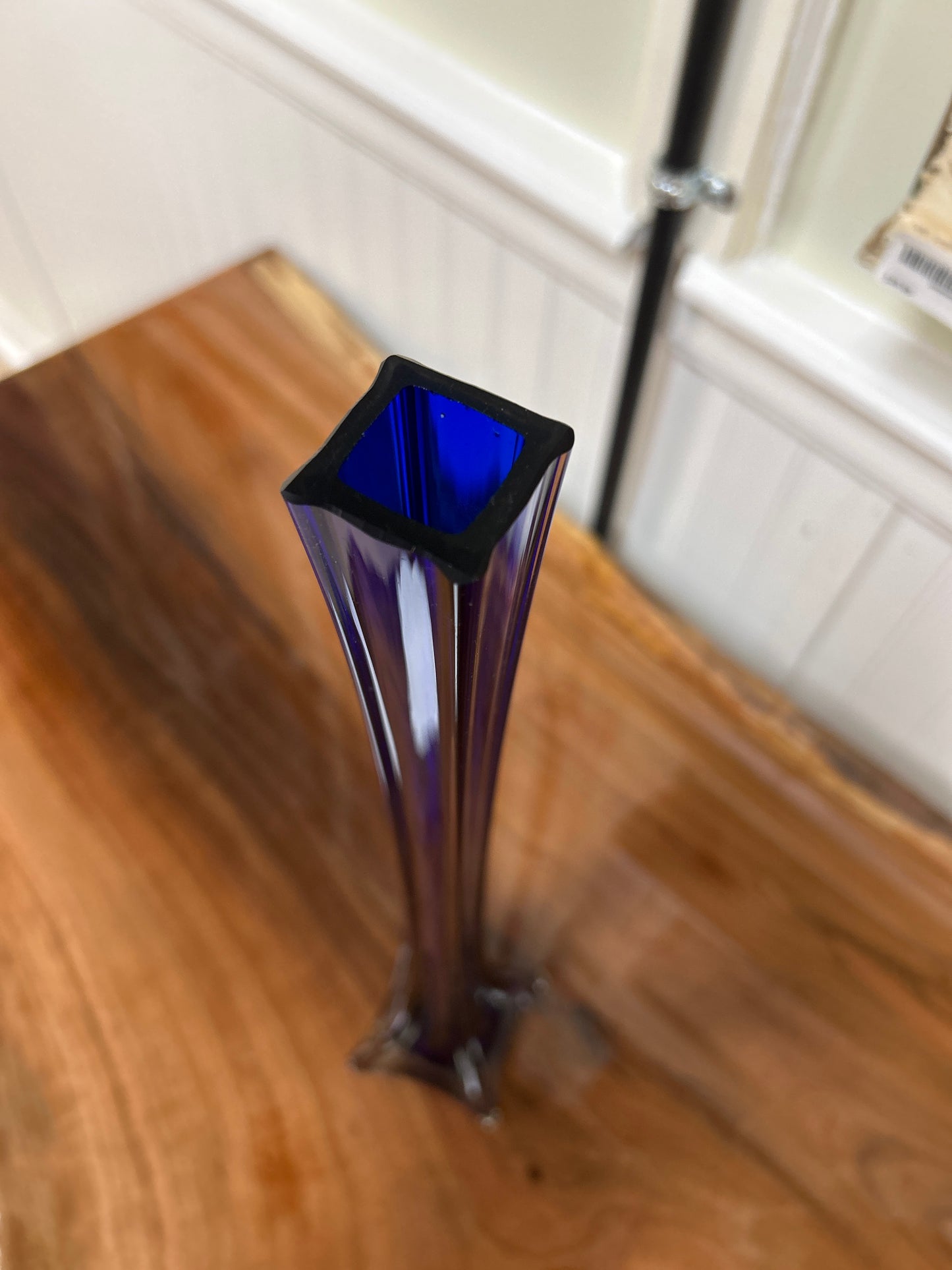 Cobalt Blue Glass Vase 19.5”
