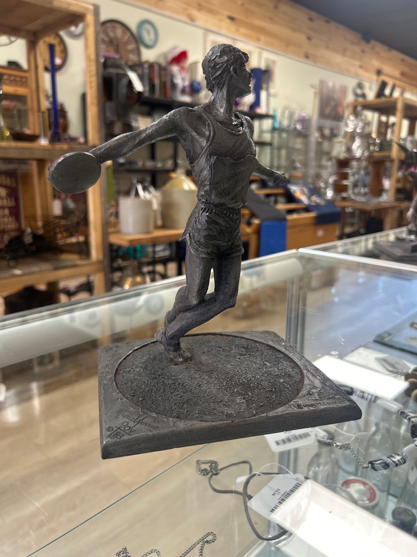 Vintage Marcel Jovine 1983 Barrett Colea 84 L.A. Olympic Discus Thrower statue