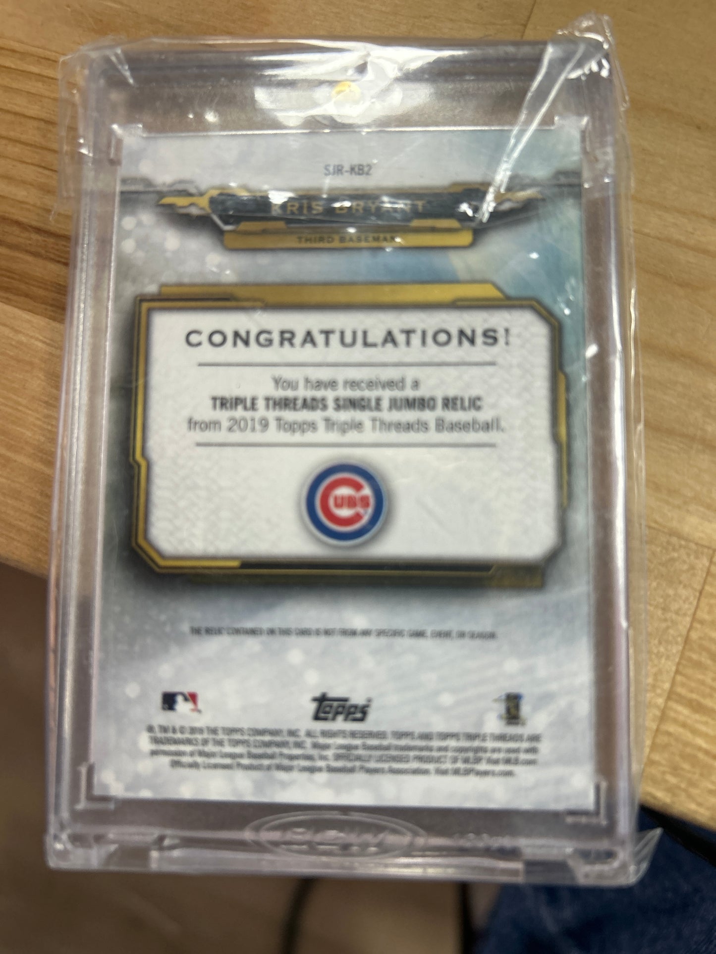 2019 Tops Kris Bryant 05 of 36 SJR-KB2