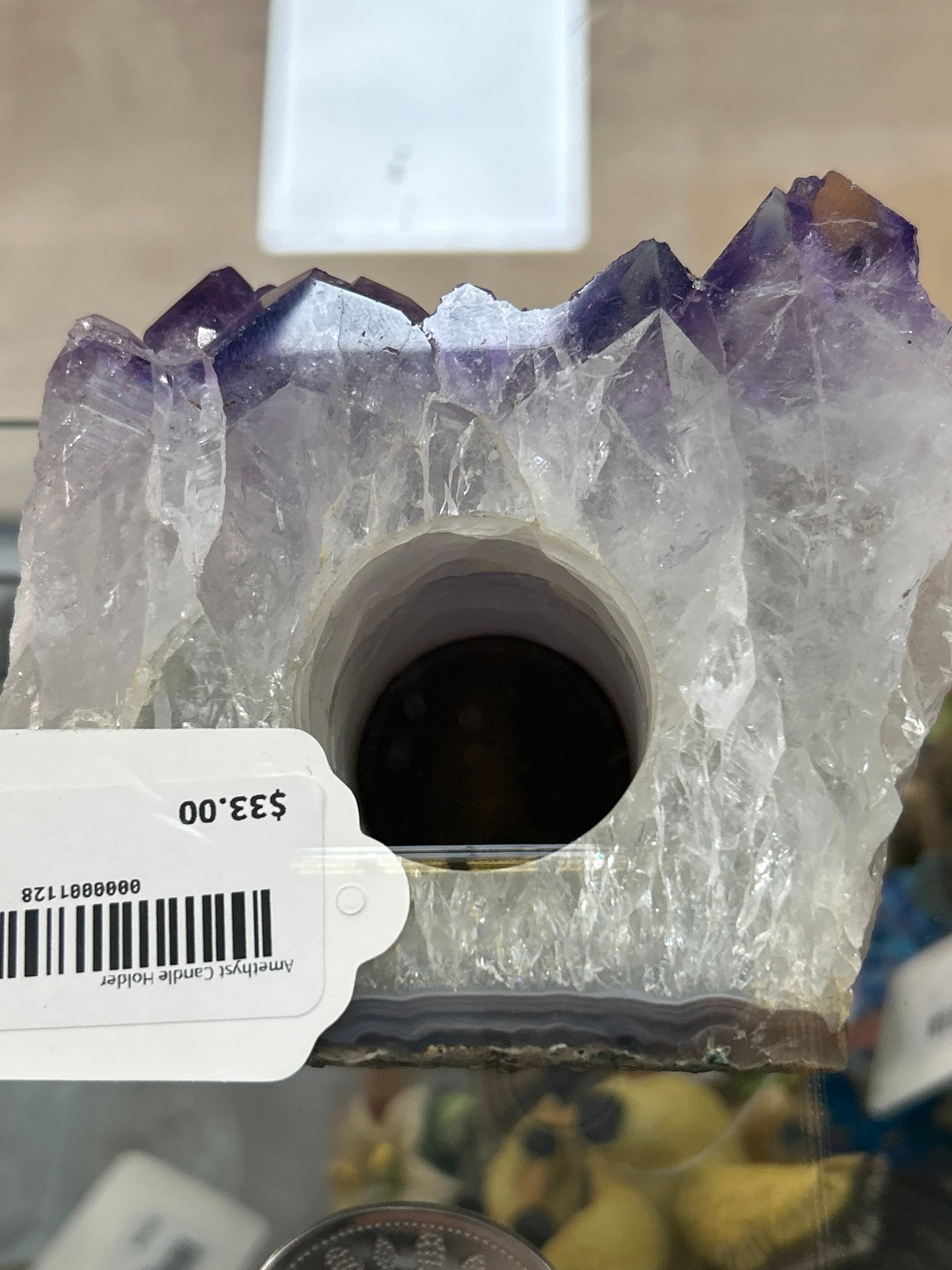 Amethyst Candle Holder