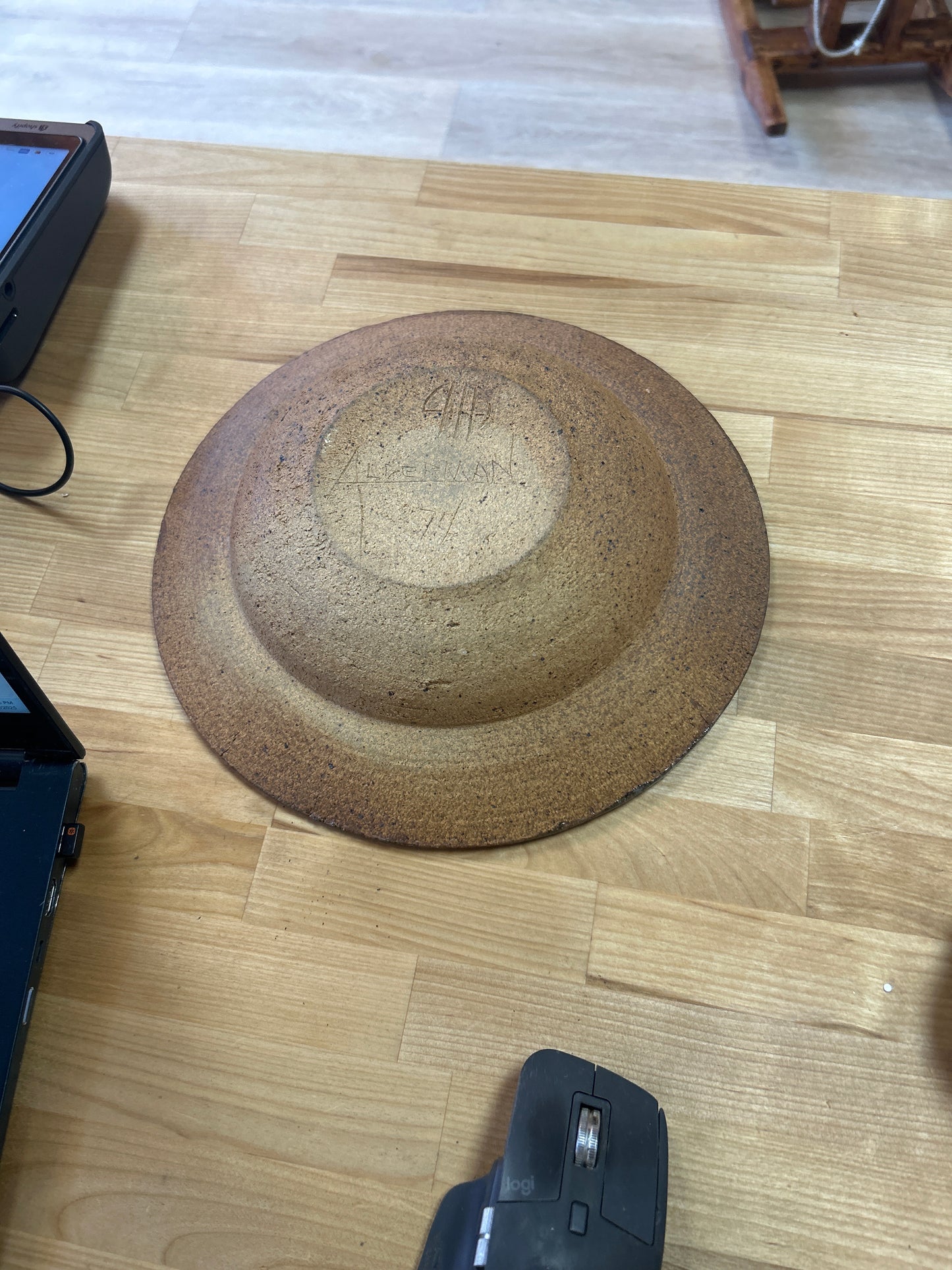 Vintage Alderman Signed ‘74’ Bowl Art Very Nice 11.5”