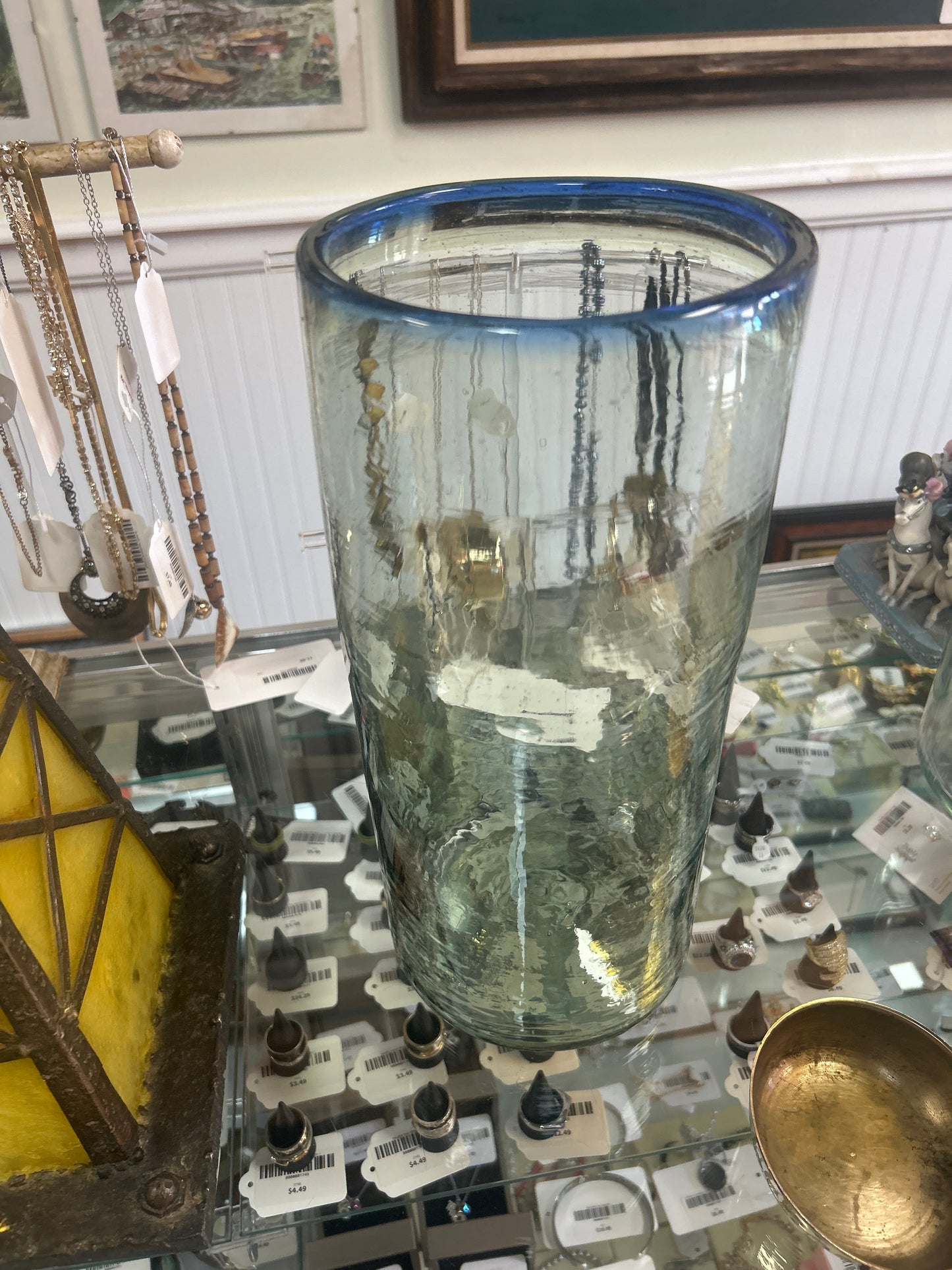 Large Glass Vase 13”