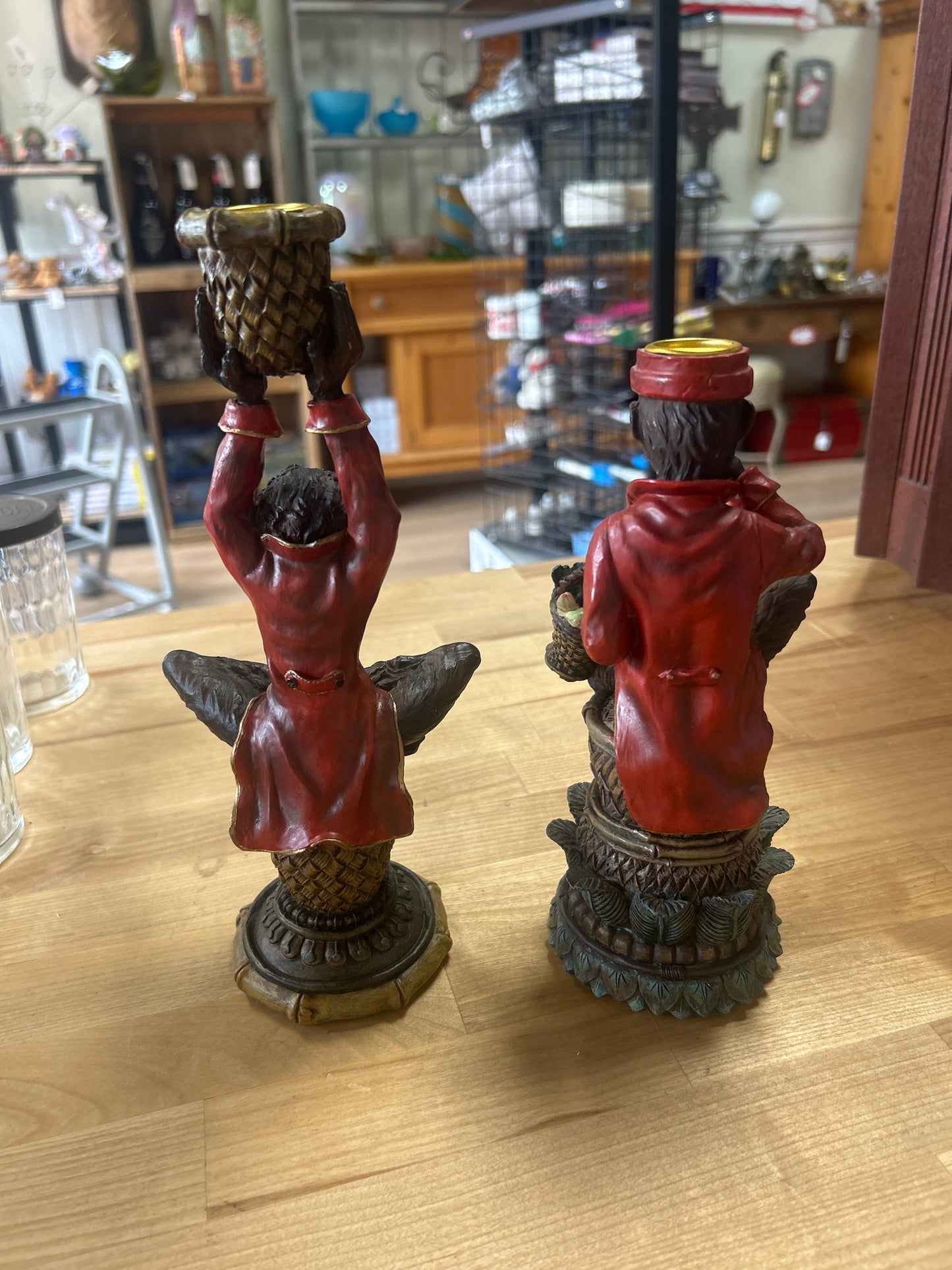 Vintage Monkey Candle holders (set)