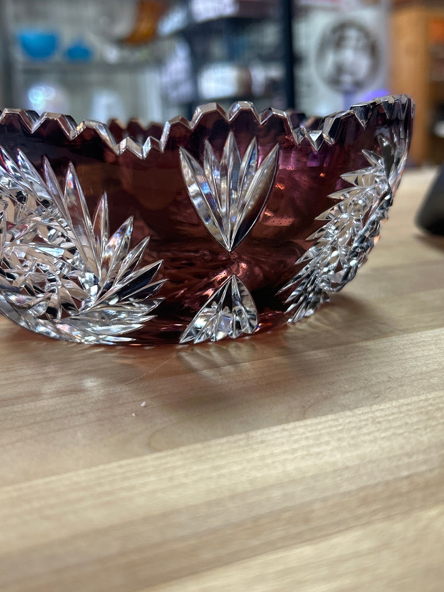 Vintage German H&K Hand Cut Crystal Bowl