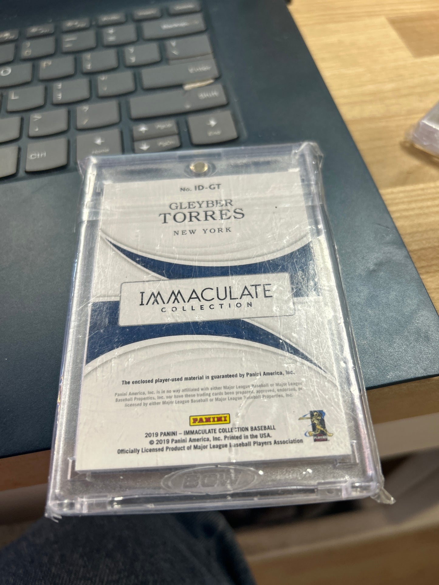 2019 Panini Immaculate Collection 9 of 10 ID-GT Gleyber Torres