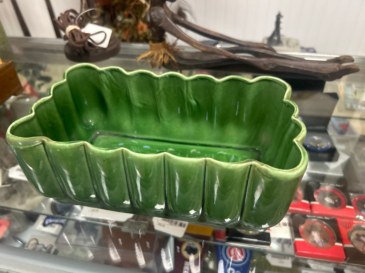 vintage California Pottery rectangular planter