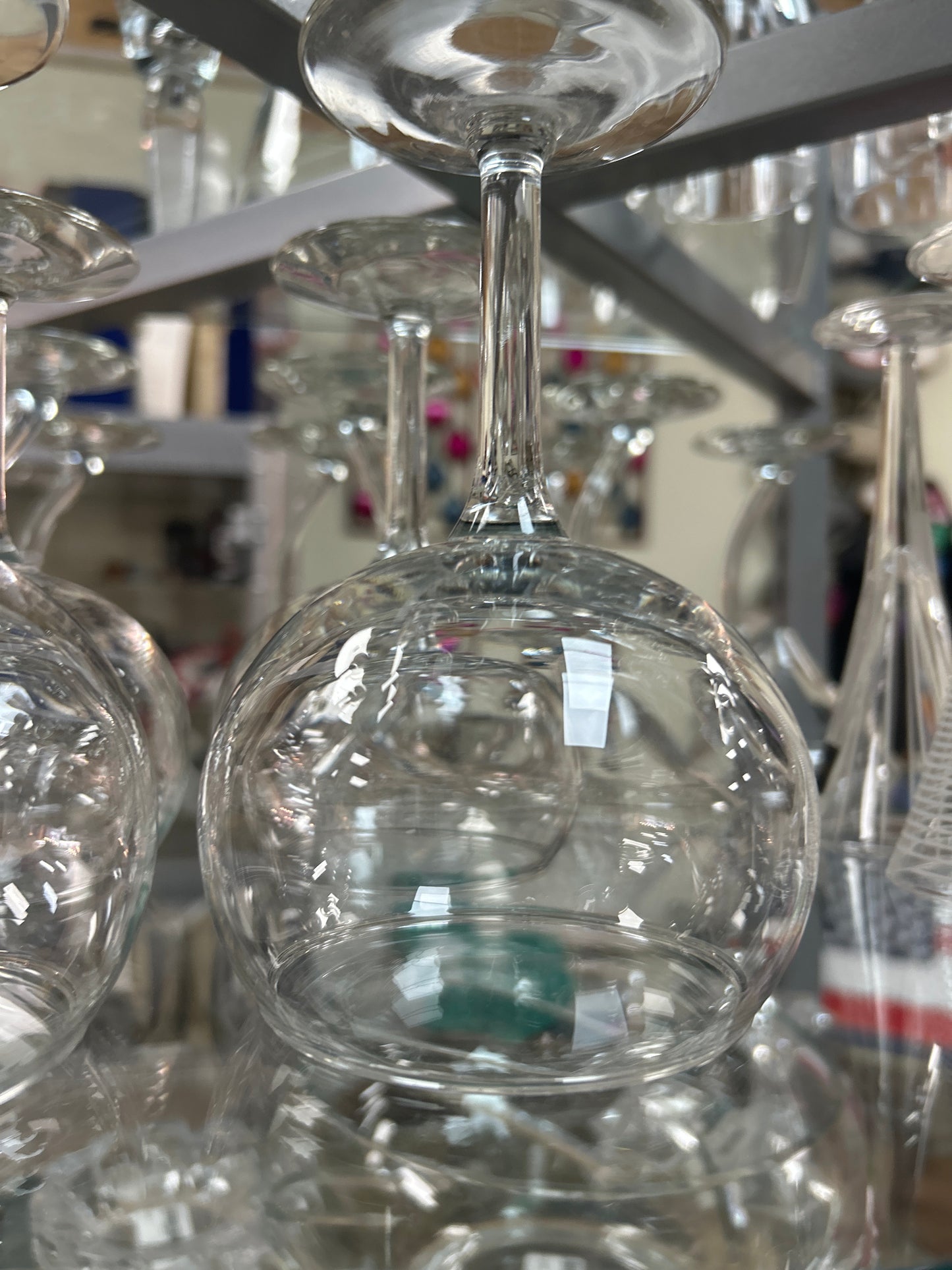 4 vintage small wine glasses
