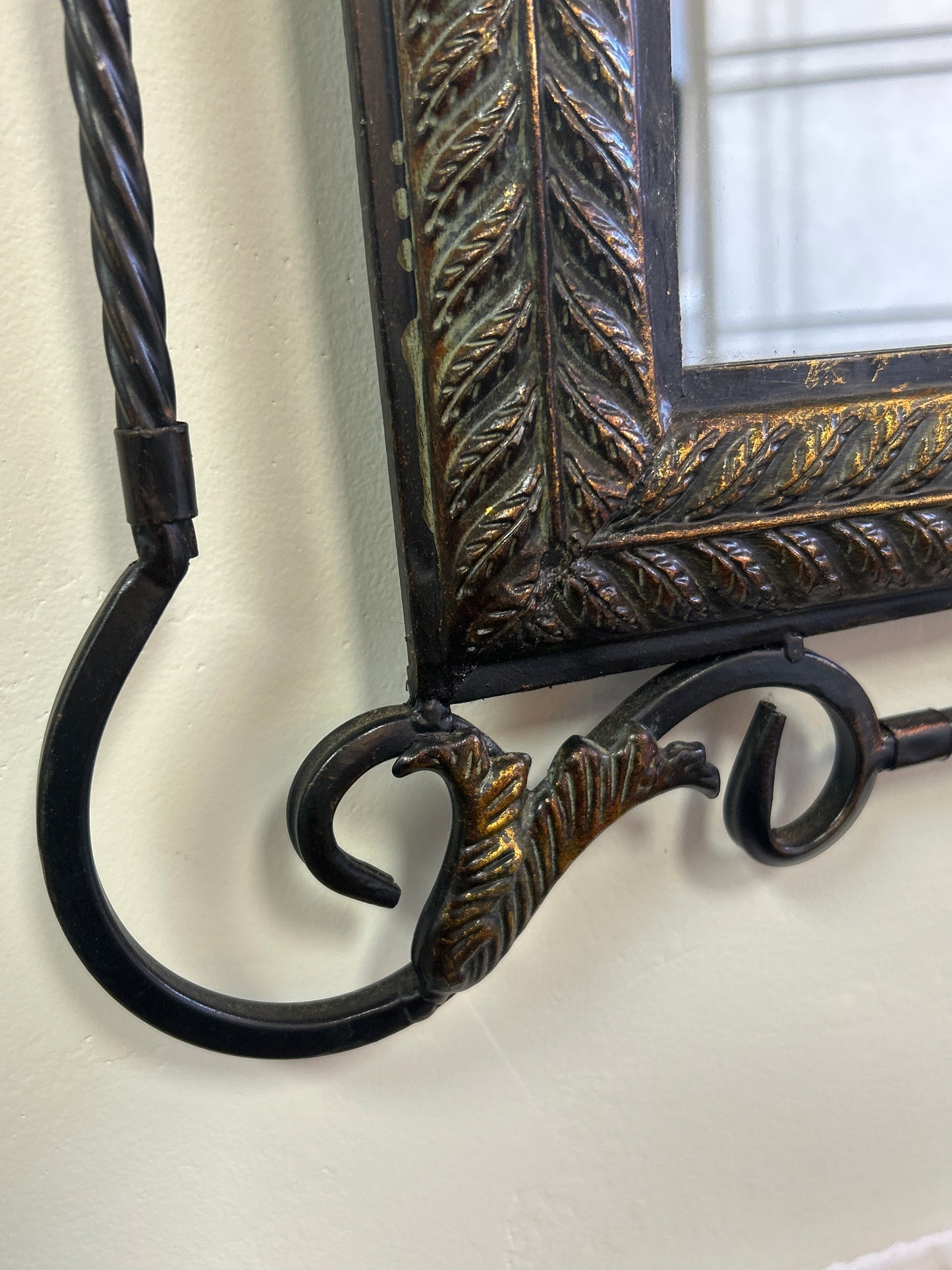 Vintage Metal Mirror 18" x 31"
