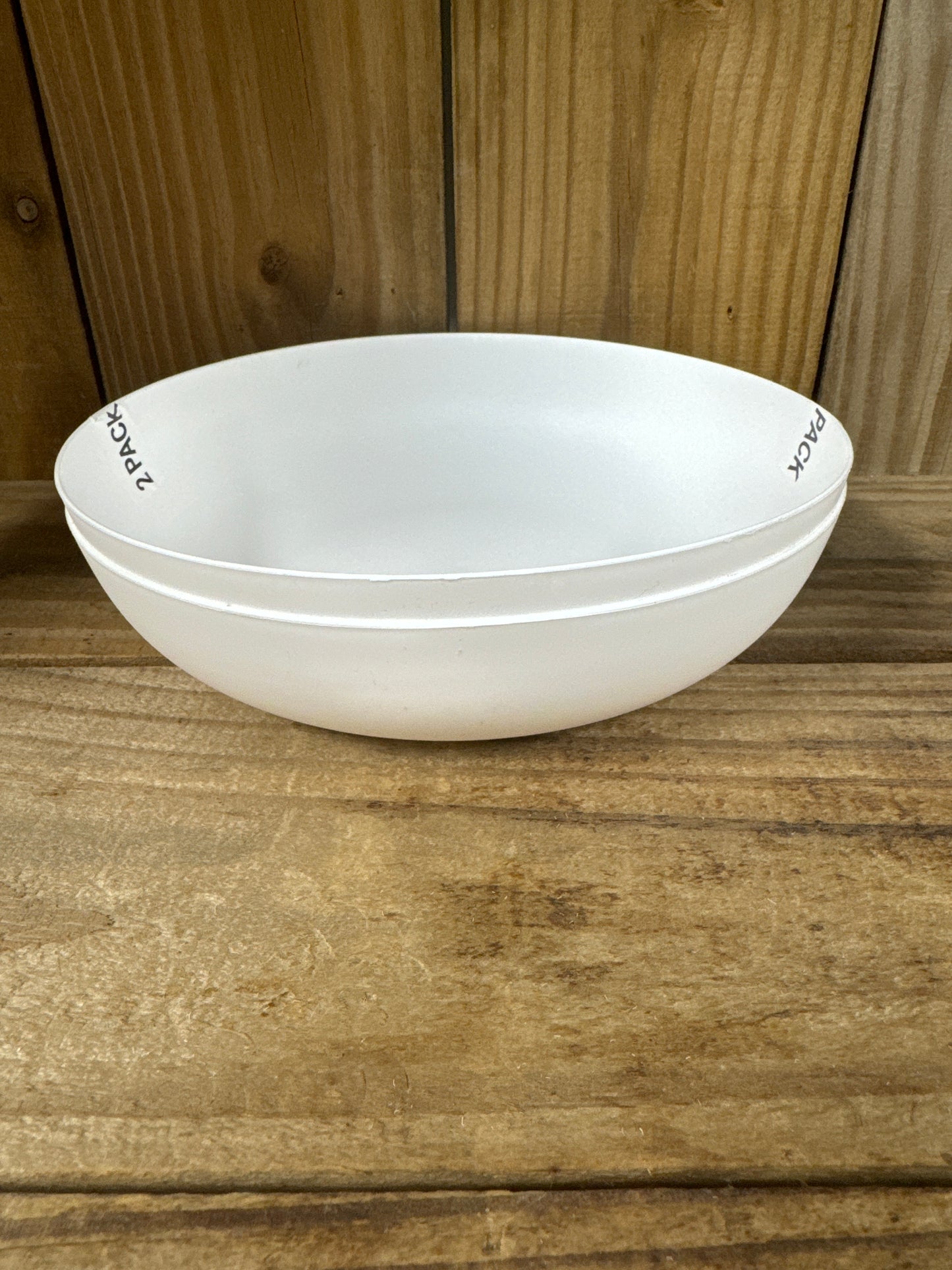 2 Pack White Pasta Bowl Freezer Microwave Safe Top Rack Dishwasher Safe Plastic 8”