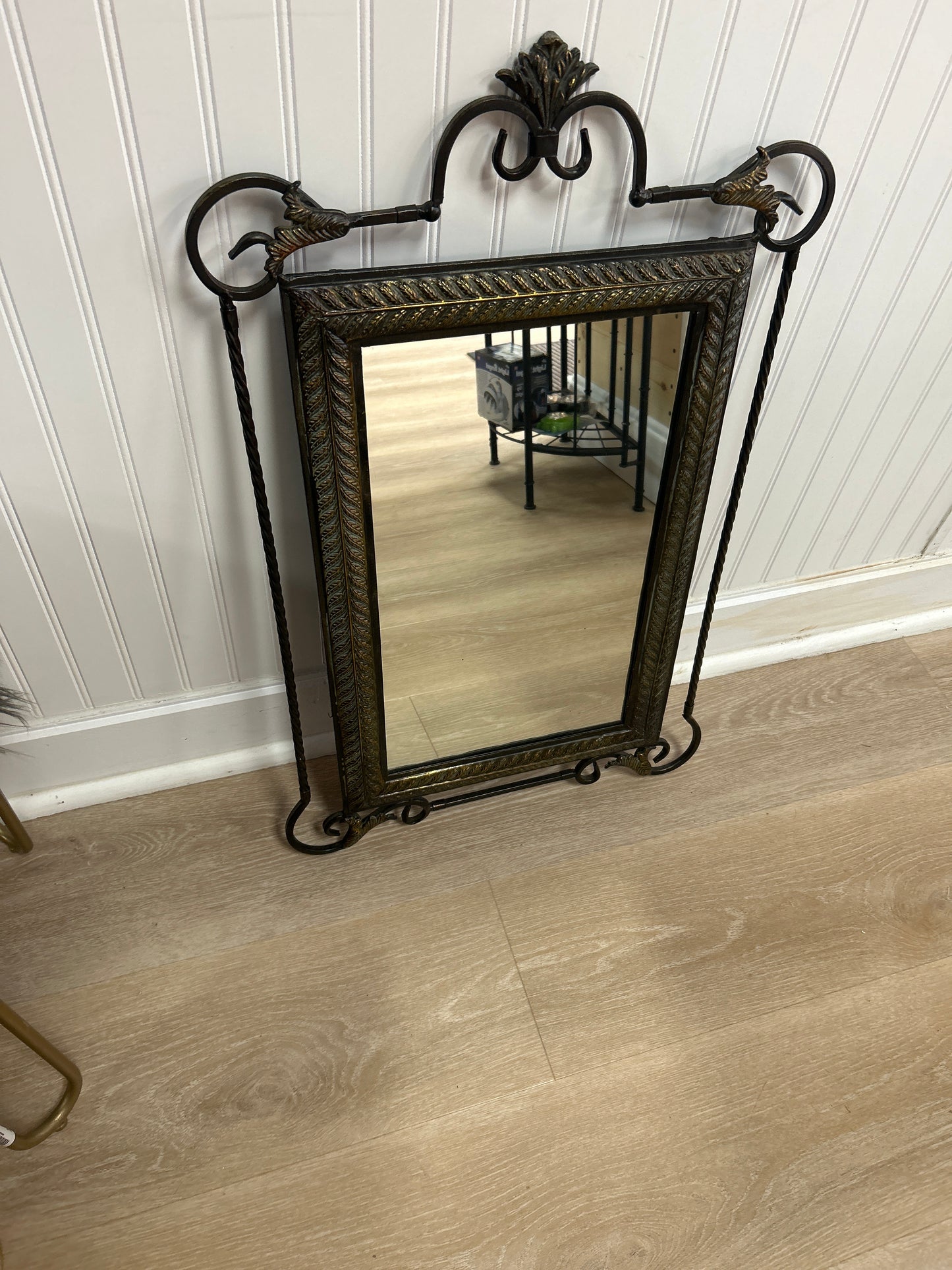 Vintage Metal Mirror 18" x 31"