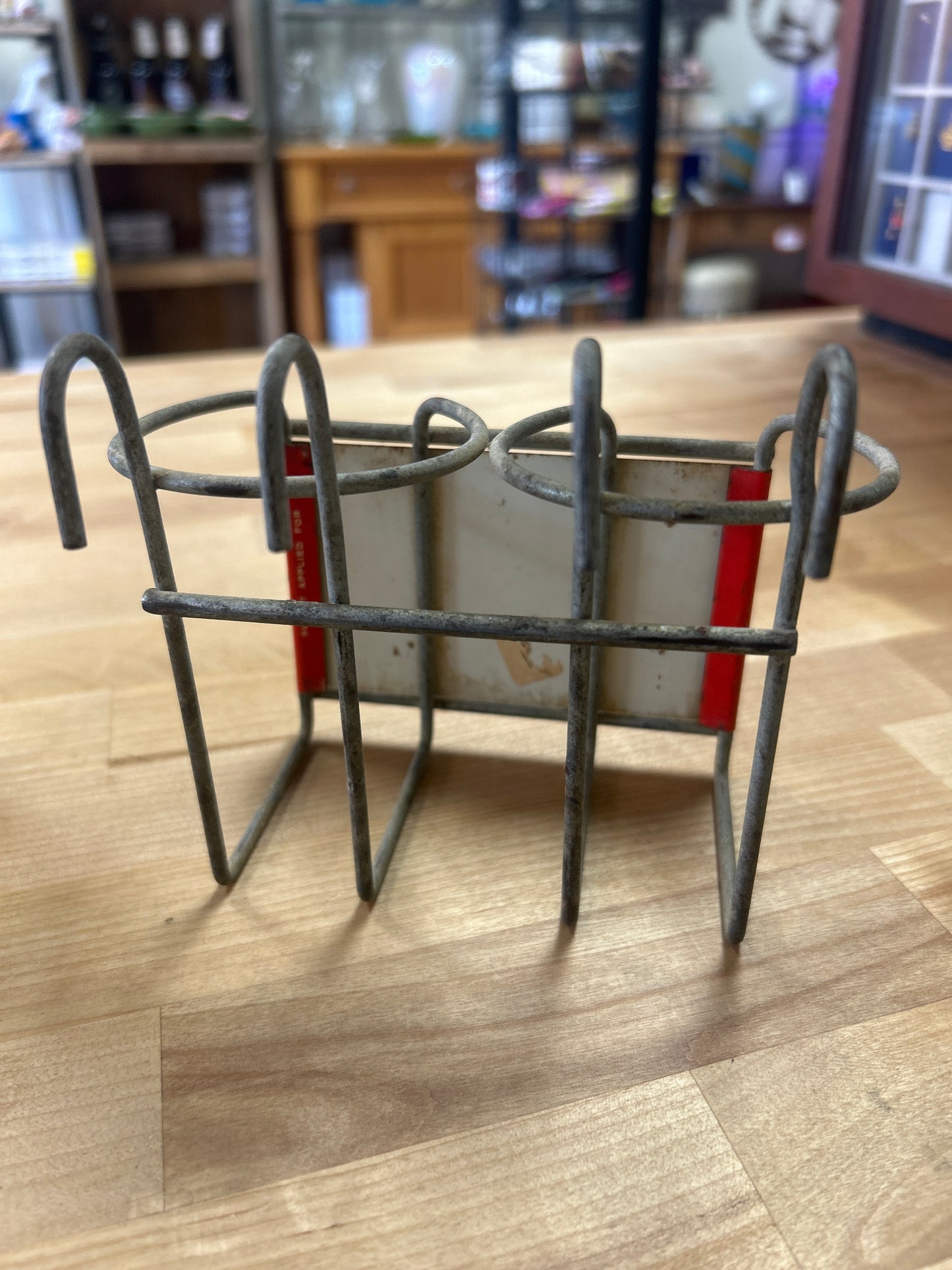 1950's ENJOY COCA COLA WHILE YOU SHOP GROCERY CART 2 BOTTLE CARRIER