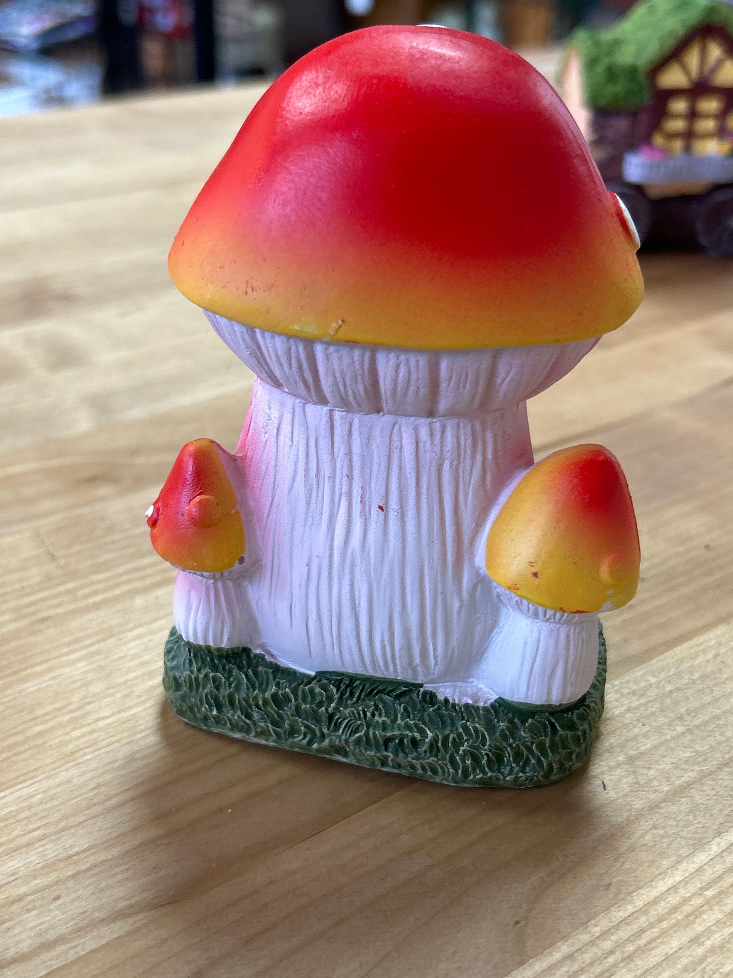 Fairy Garden Mushroom Forest Figurine (orange home over door)
