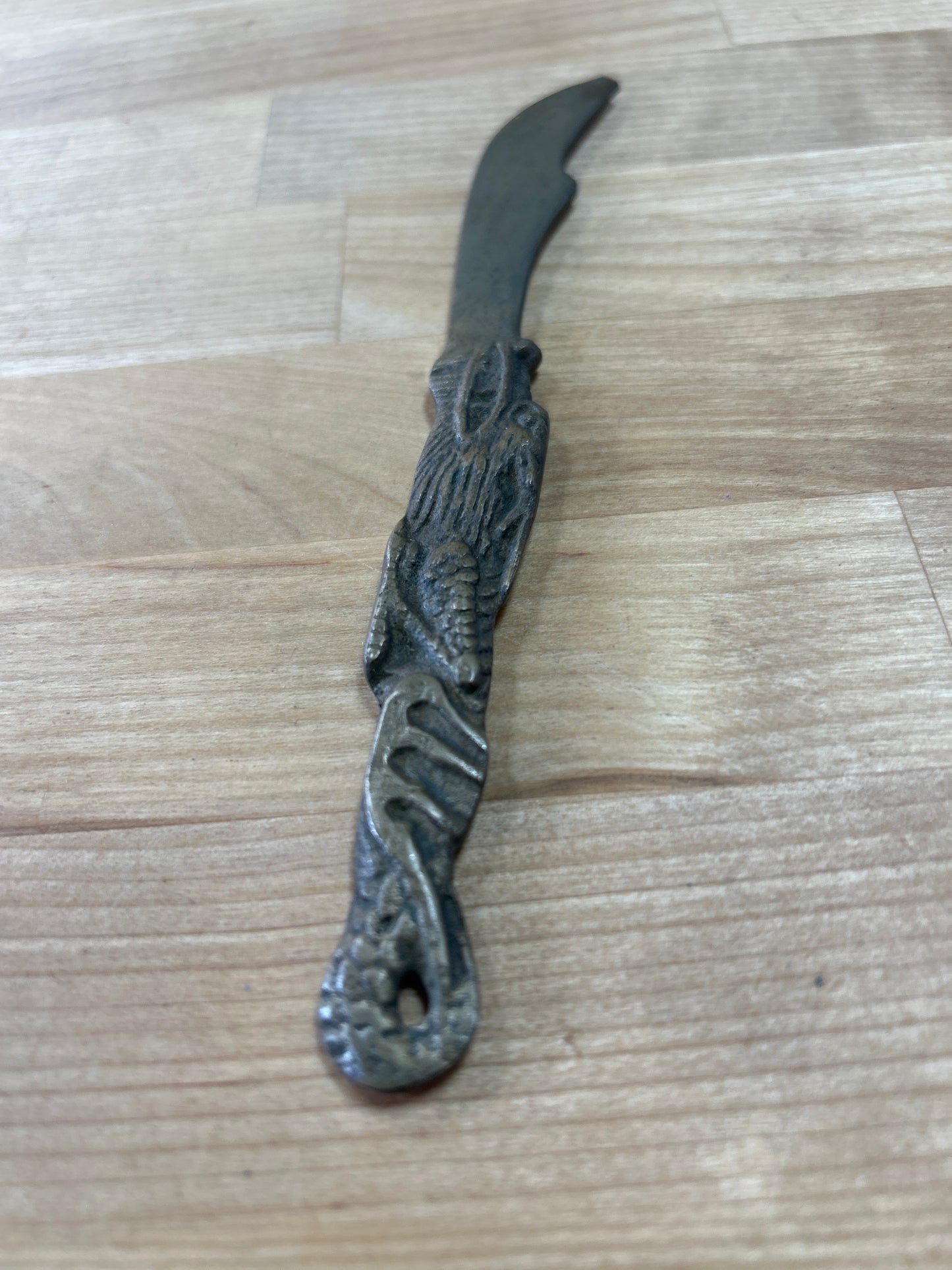 Vintage Dragon Letter Opener (tip broken…still nice) Brass