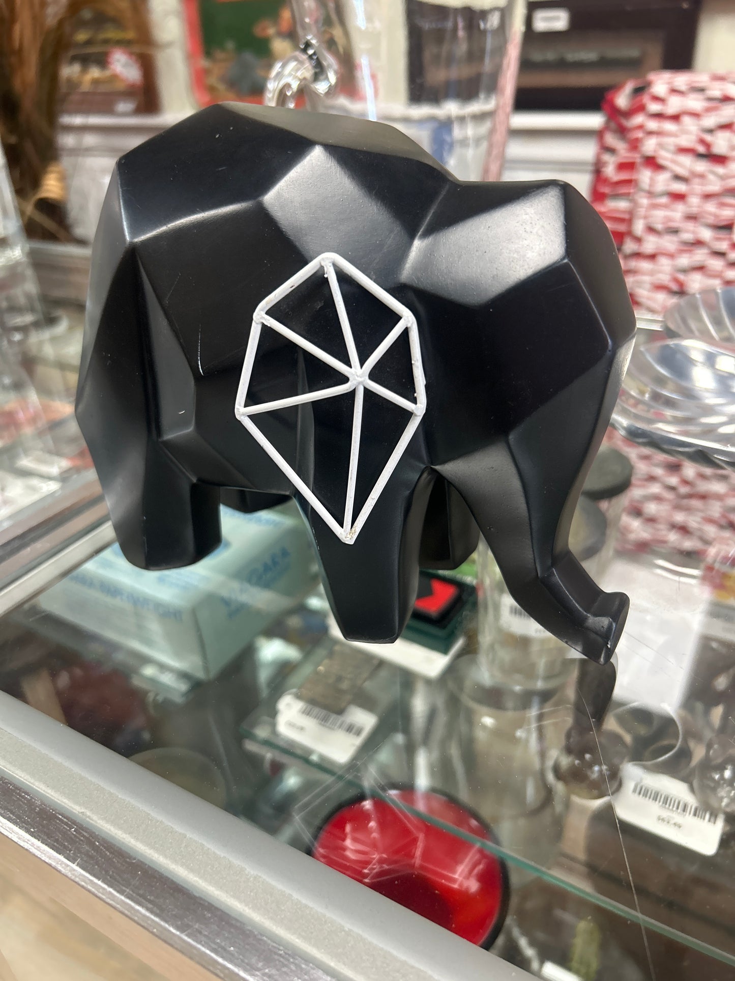 Mid Century Modern Cubist Elephant Sculpture