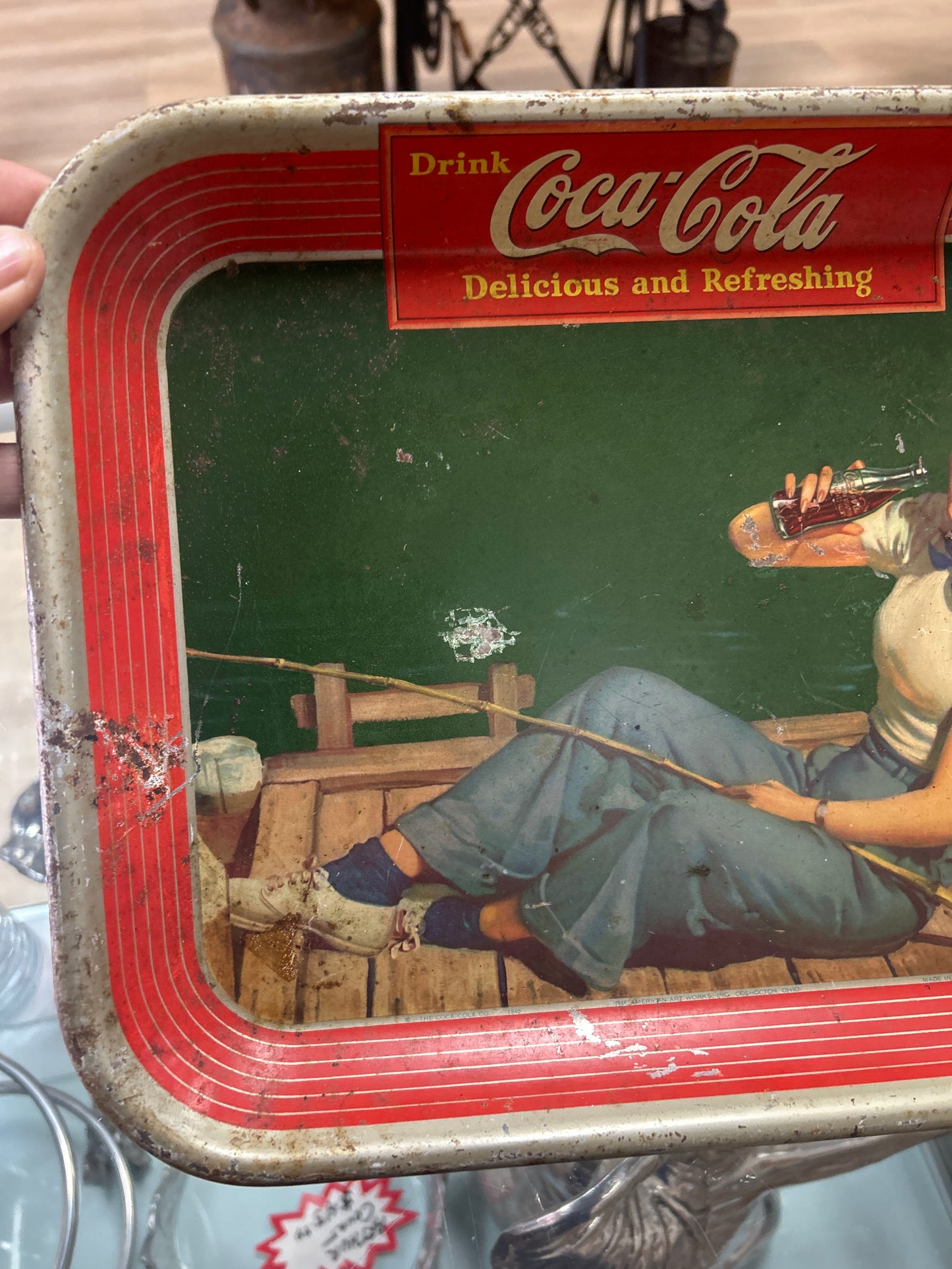 1940 Coca-Cola "Sailor Girl" Vintage Tray (Coke)