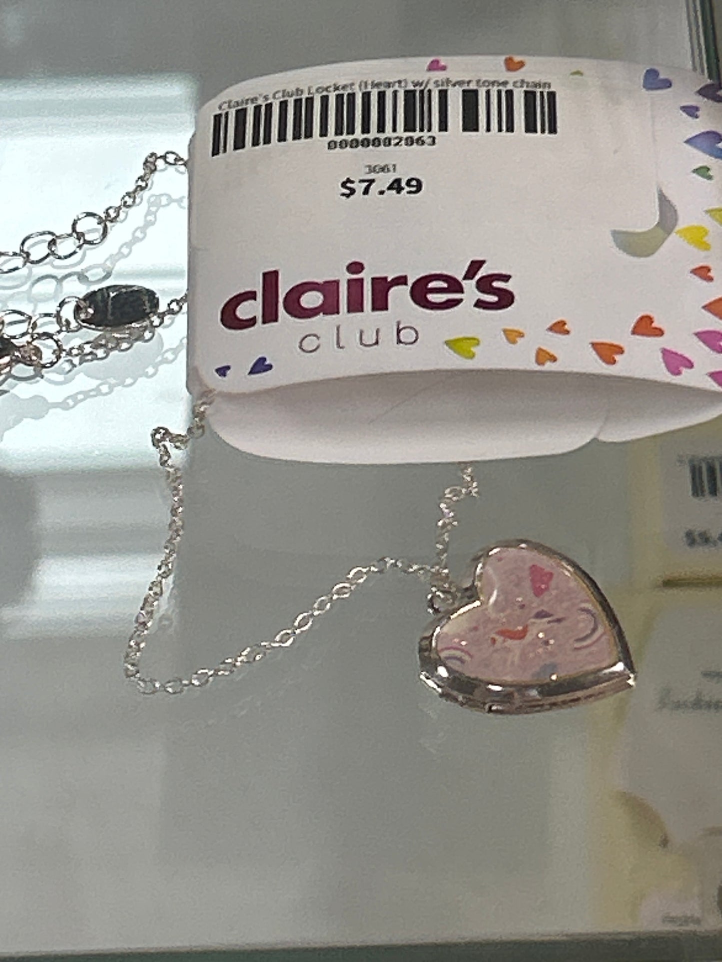 Claire’s Club Heart Locket. Silver tone