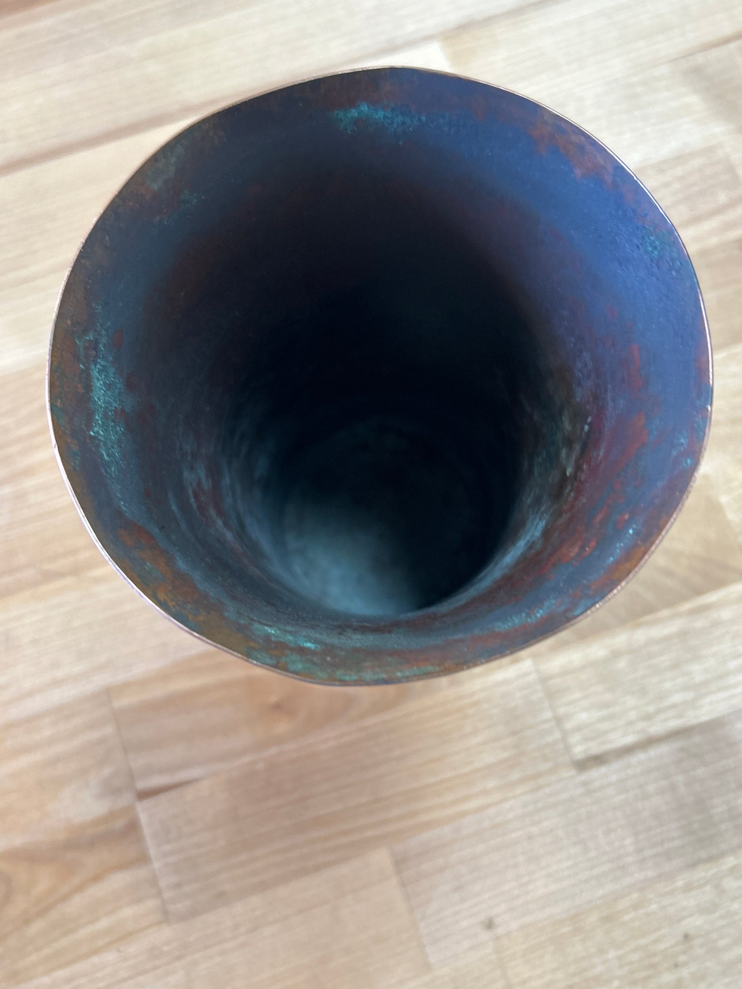Vintage Chase “marked” copper vase. 6 1/2”
