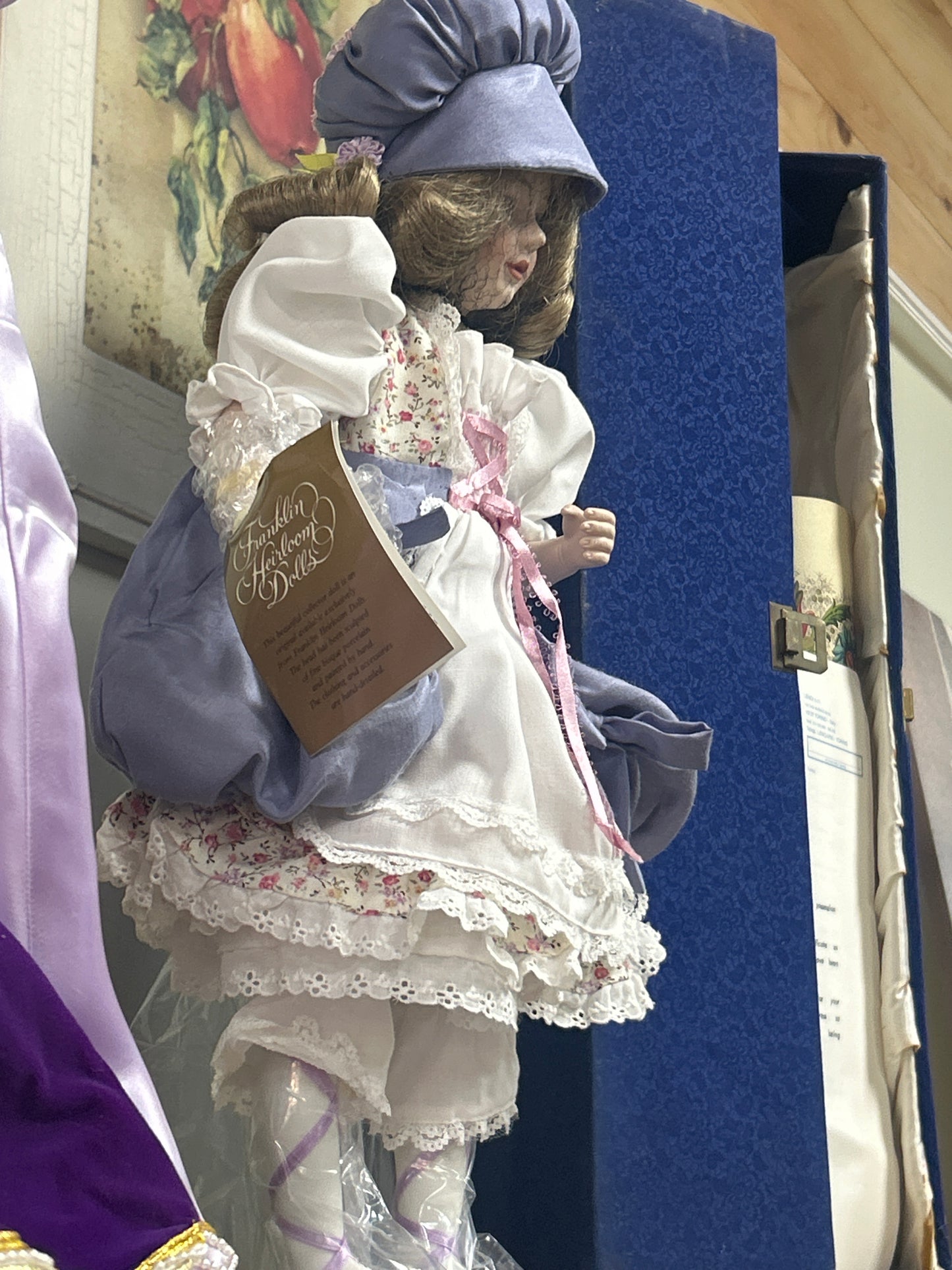 Franklin Heirloom Doll 1987 Little Bo Peep (box is rough)