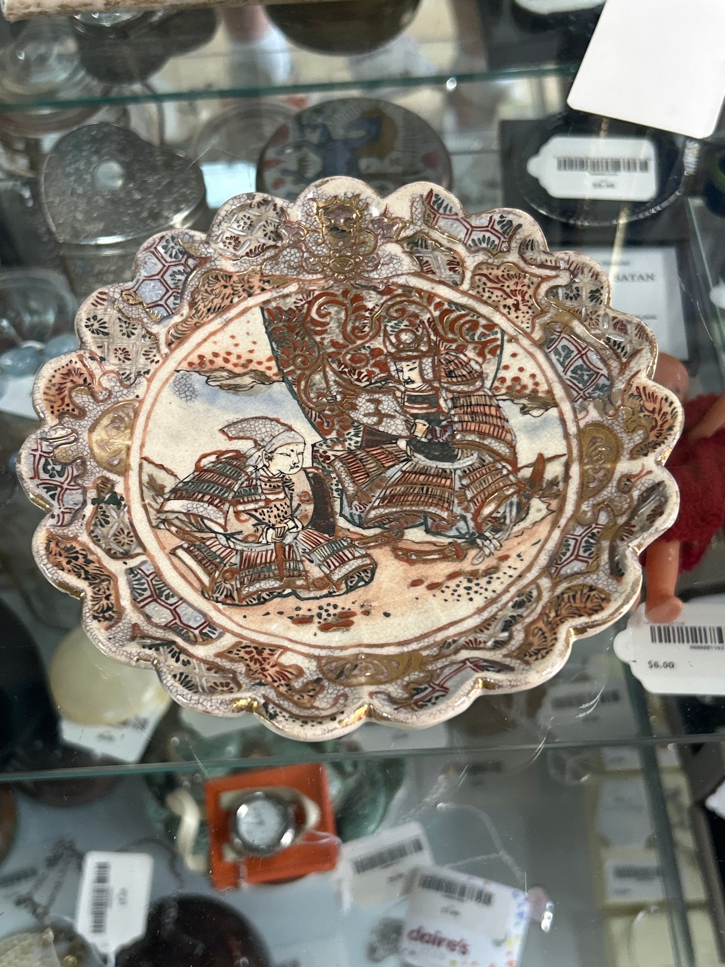 Antique Japanese Satsuma ware plate