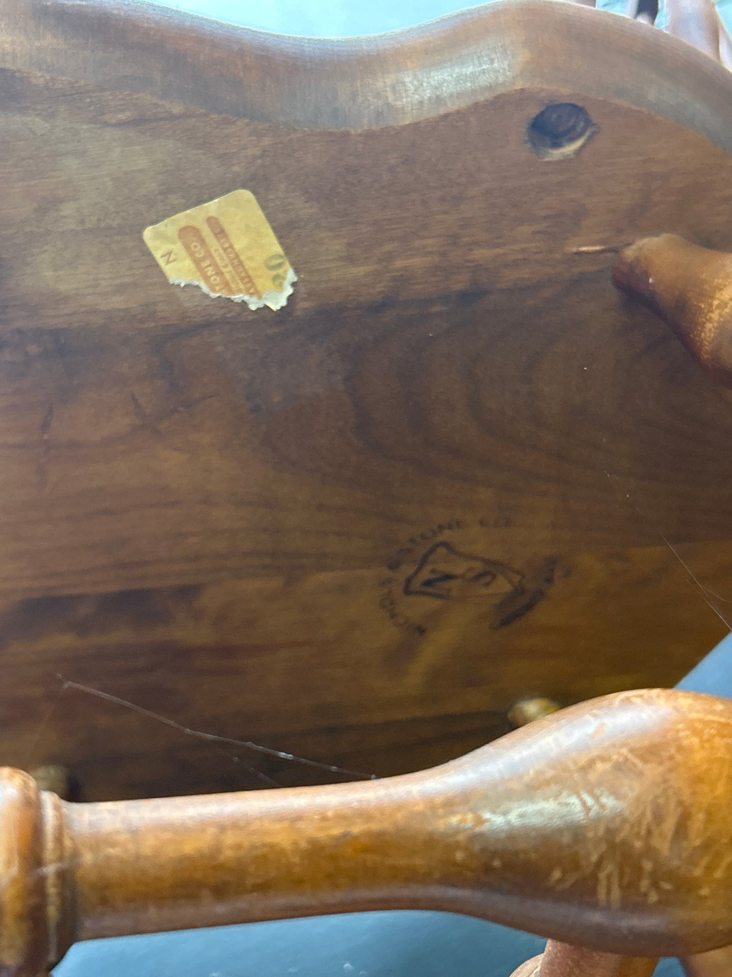 Vintage Nichols & Stone Chairs (pair) Marked! One in rough shape.