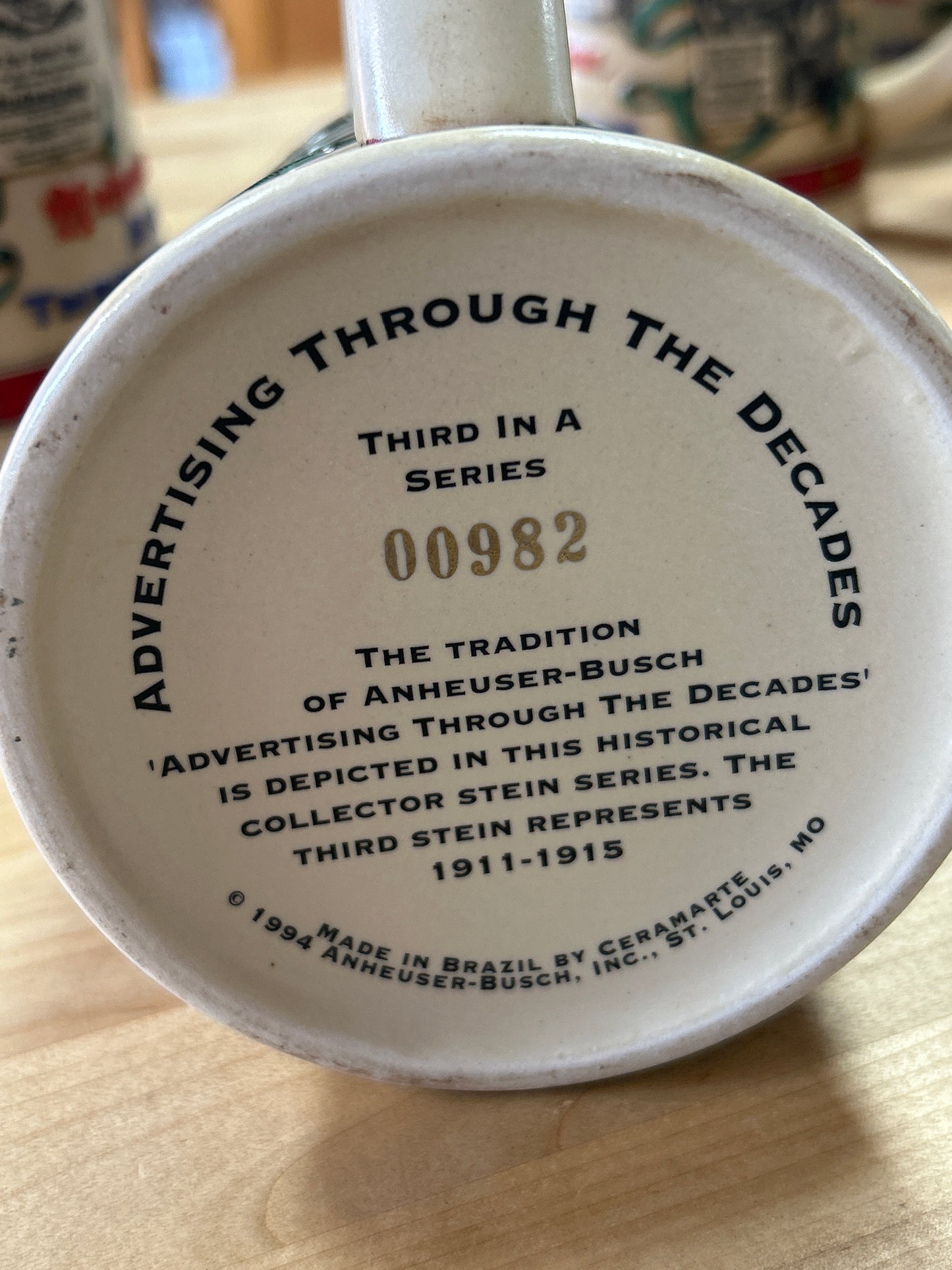 #0982 Vintage Anheuser Busch Budweiser 1994 Advertising Through the Decades Third in a Series