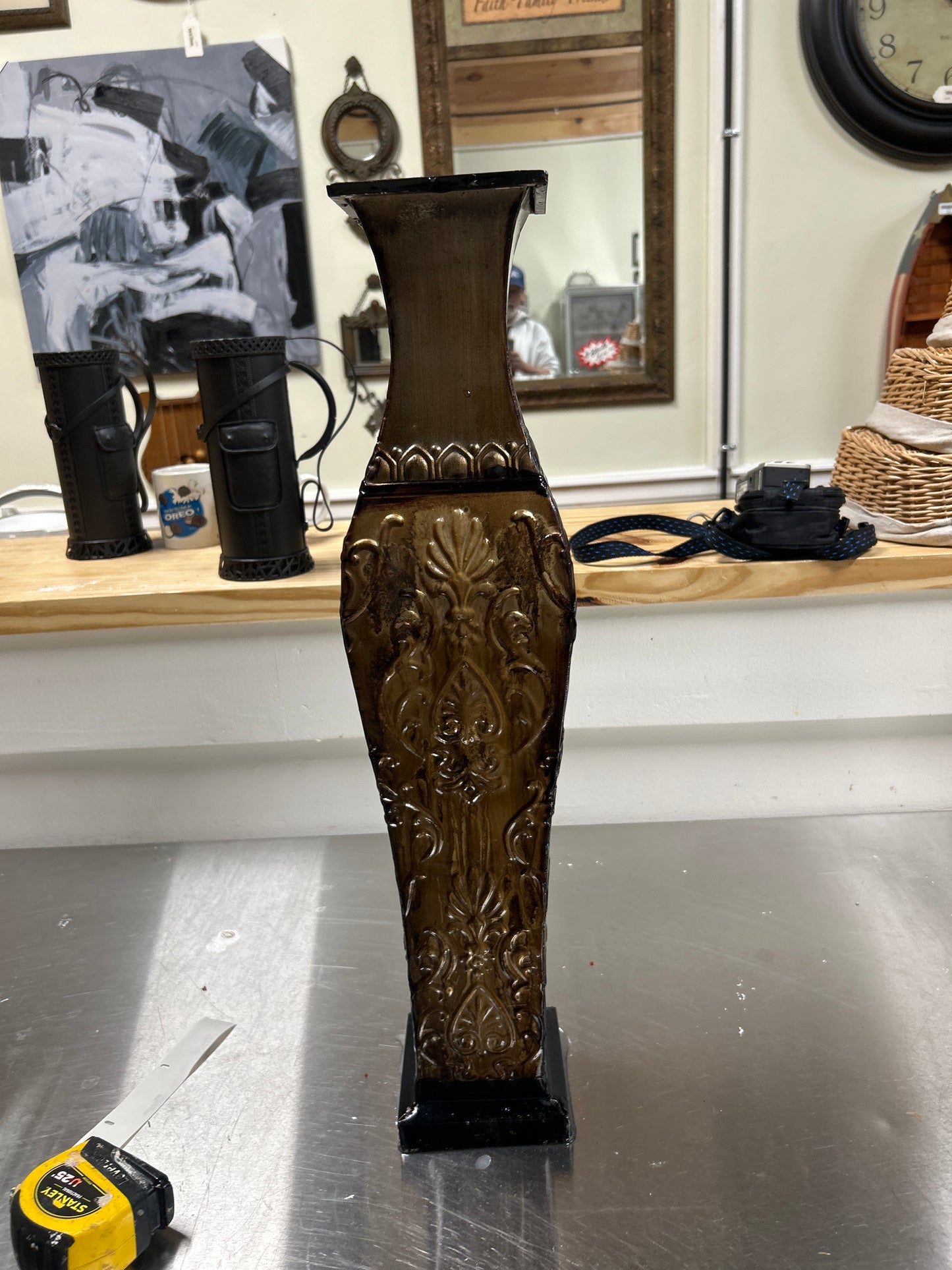 Tin Floor Vase 24”