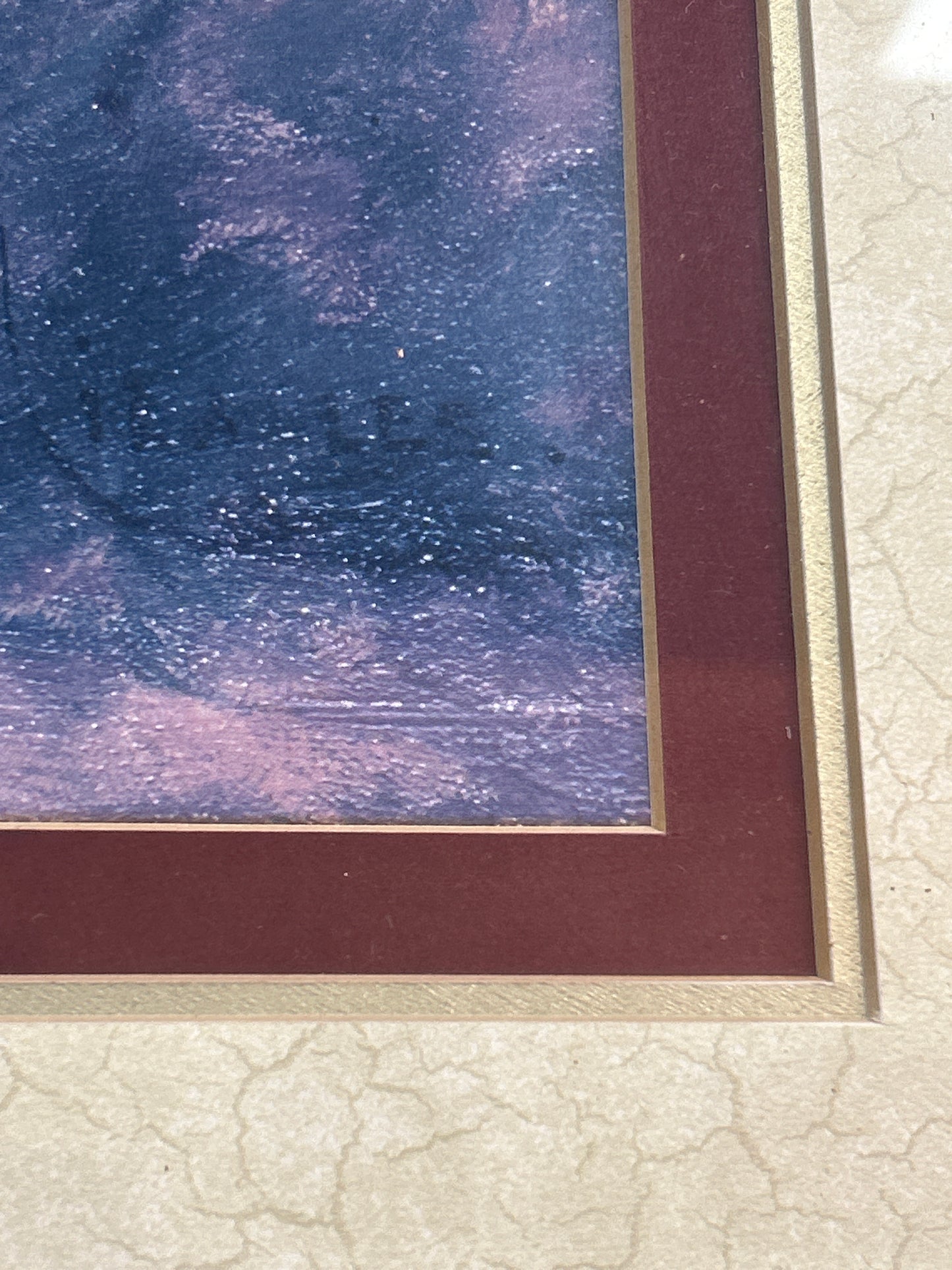 “At the Races” VERY nicely framed and matted (measurements do not include frame)