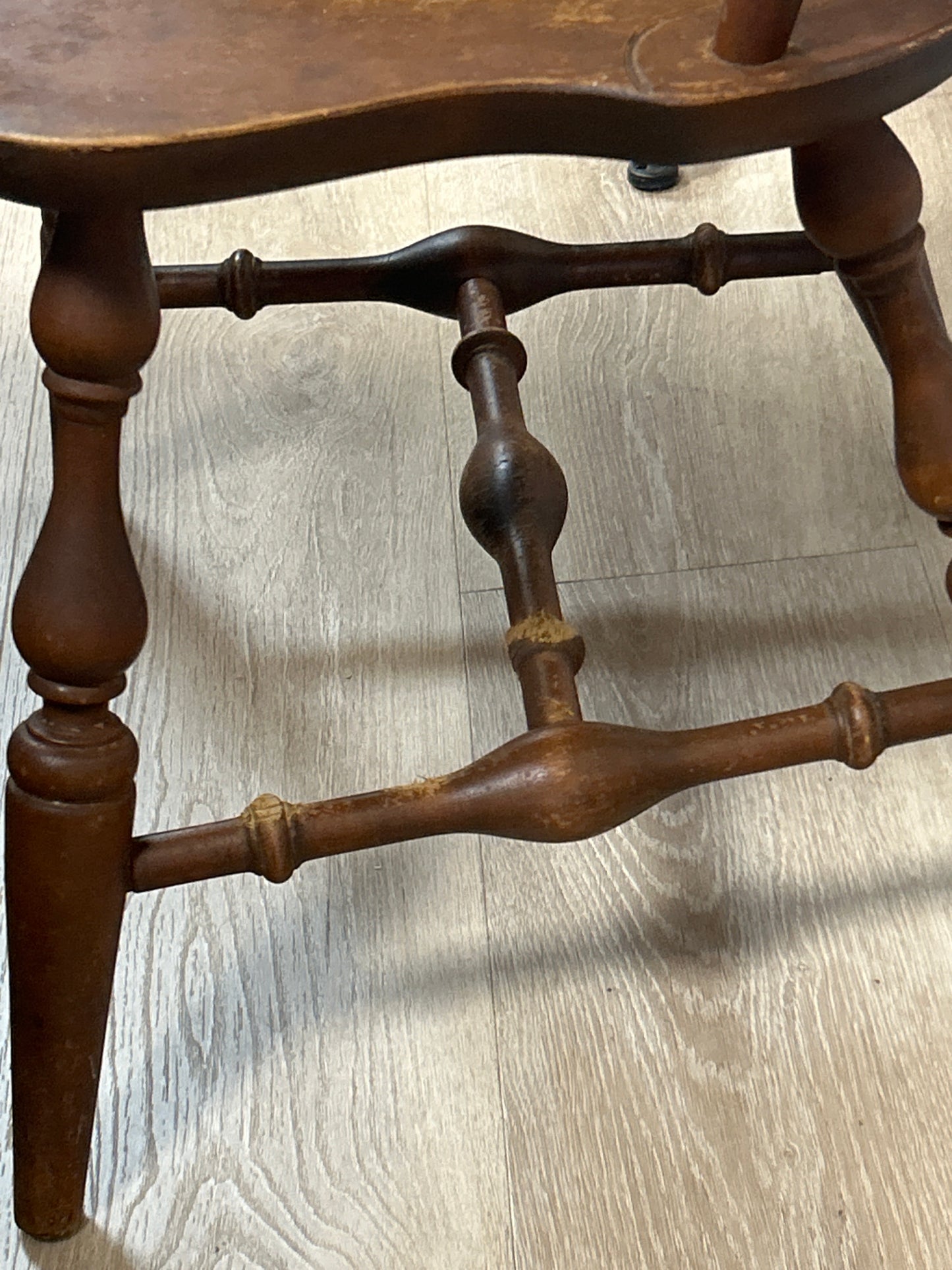 Vintage Nichols & Stone Chairs (pair) Marked! One in rough shape.