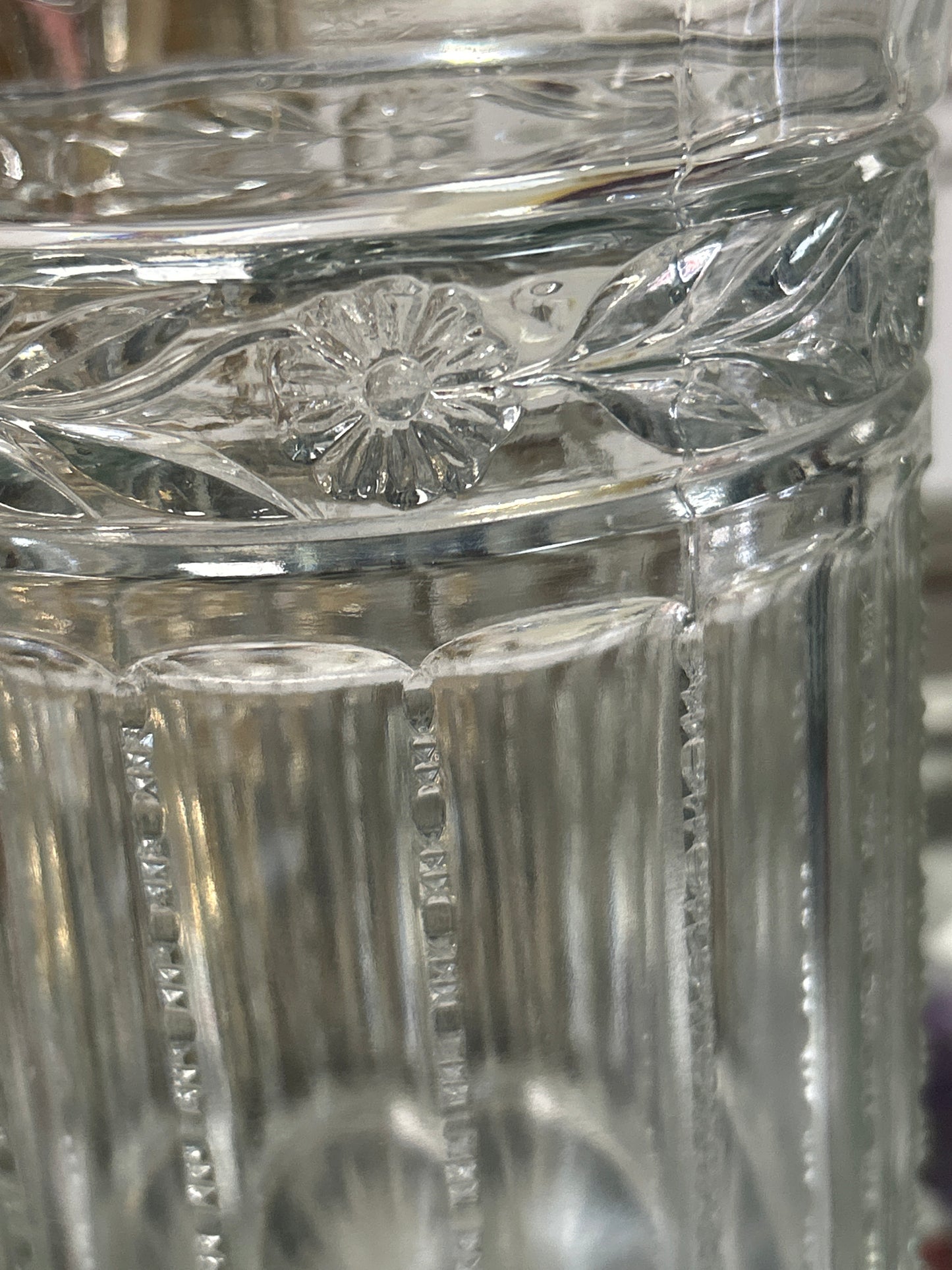 EAPG pressed glass pitcher