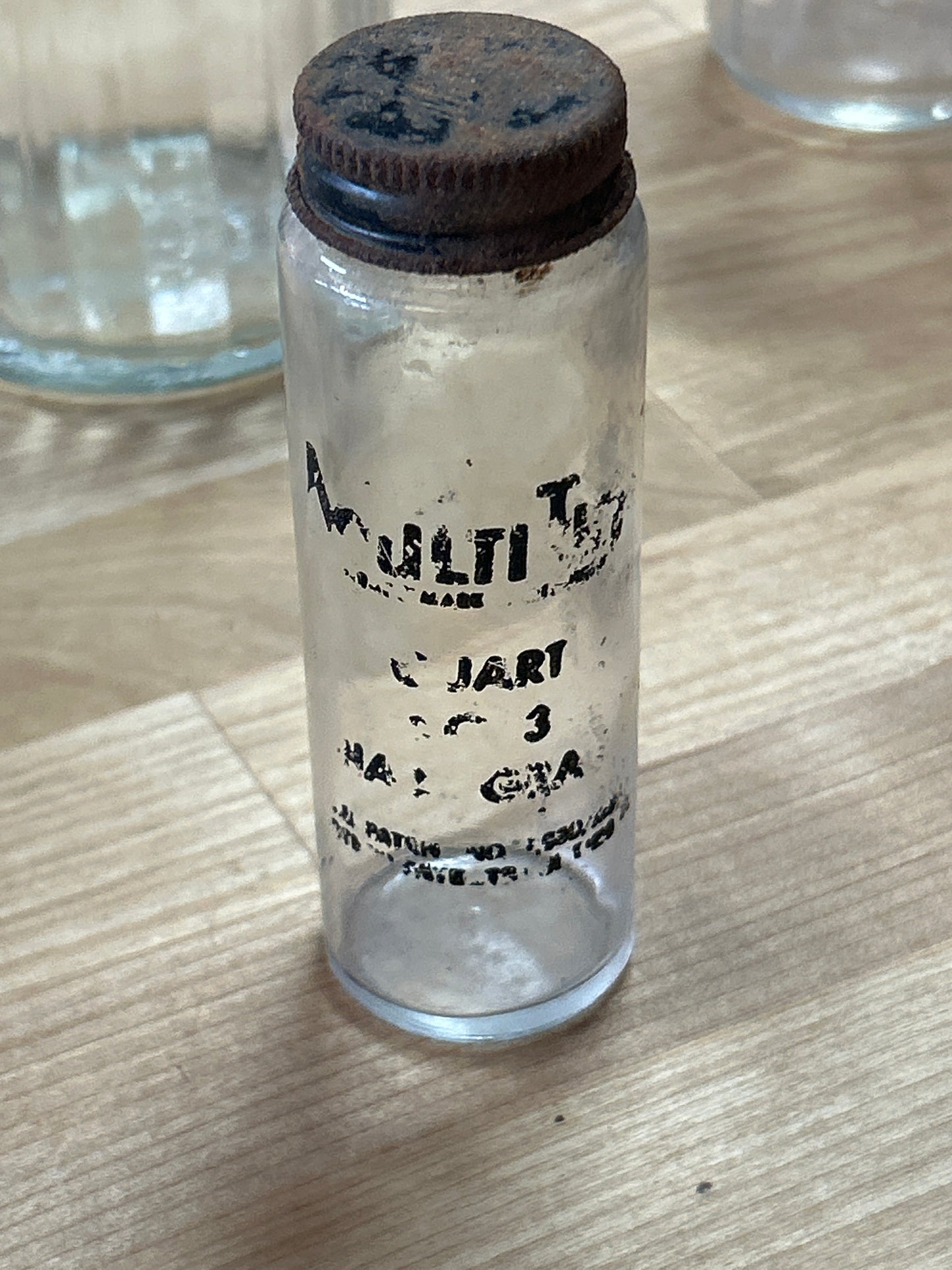 Vintage Multi Jar 4” (unknown) w/ lid
