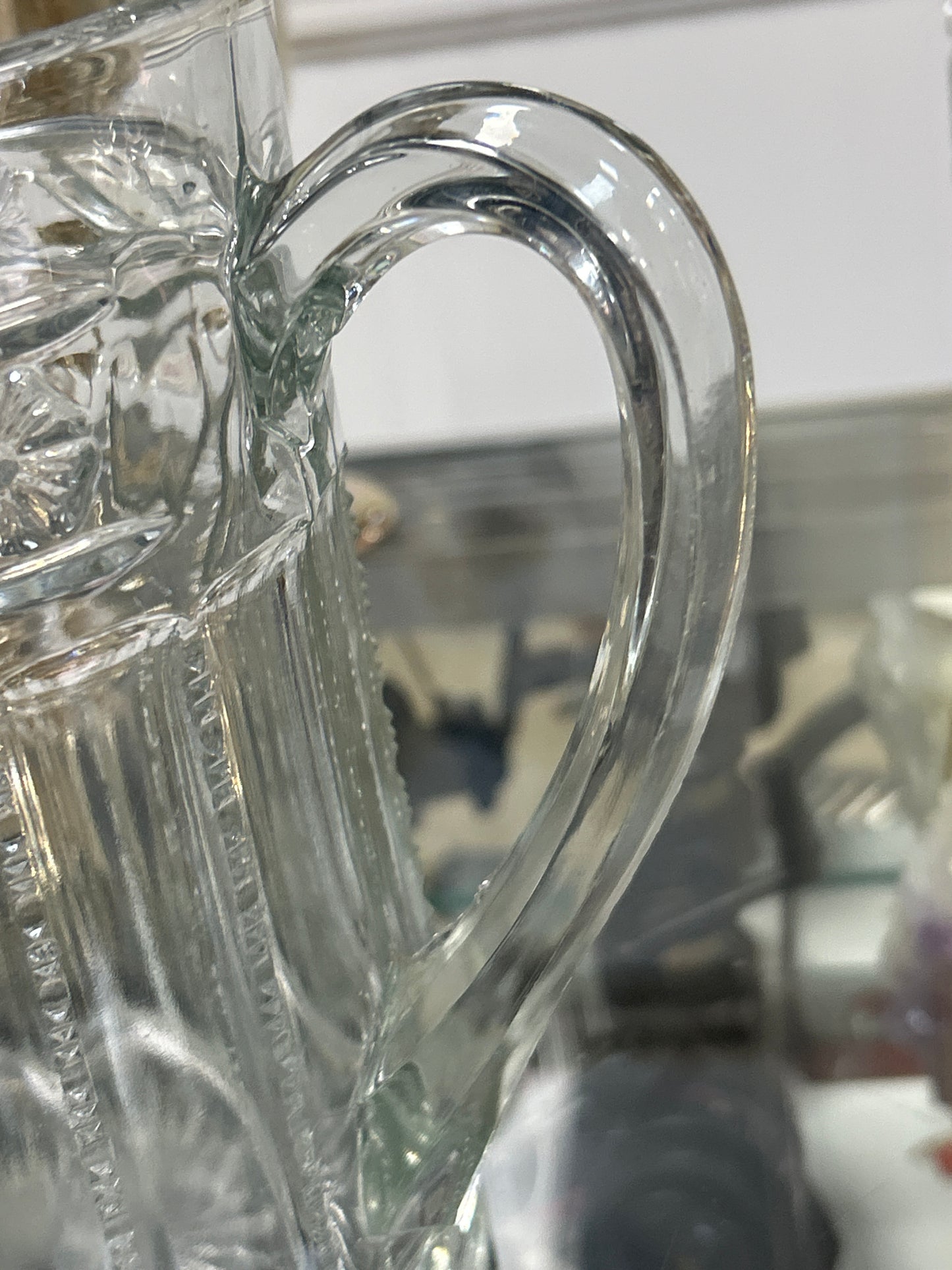 EAPG pressed glass pitcher