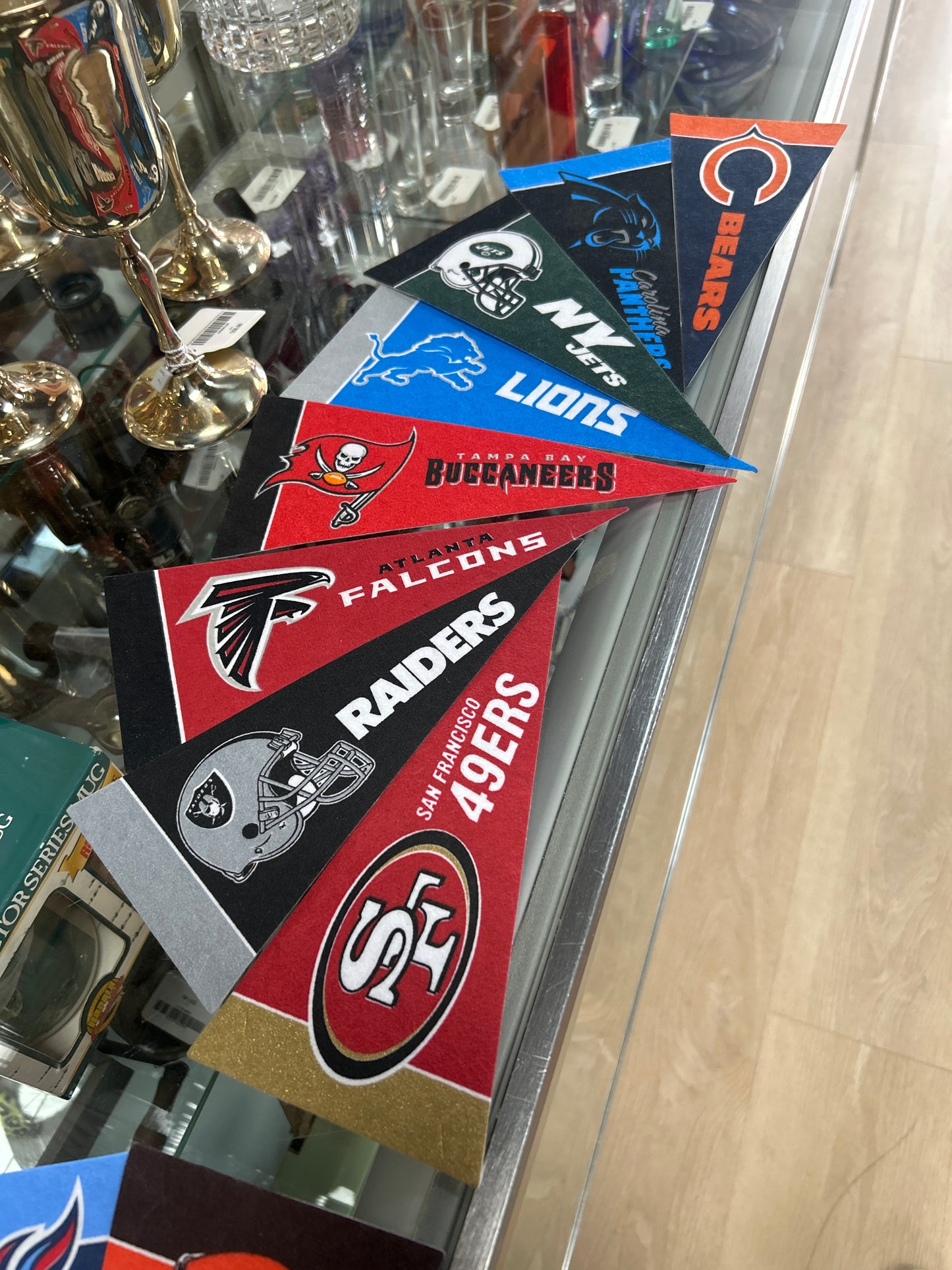 VINTAGE RICO MINI PENNANTS FOOTBALL 24 TOTAL